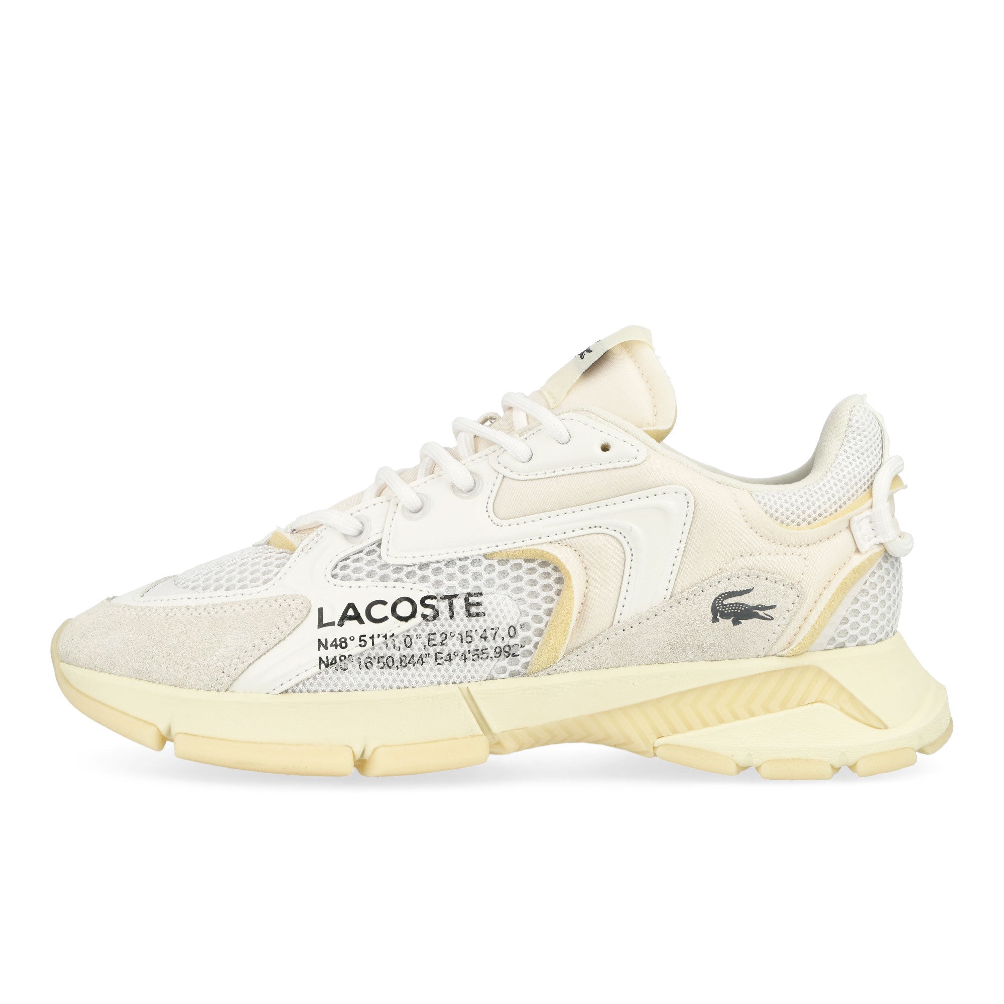 Lacoste L003 NEO 224 3 SMA White / Light Yellow Low Top Sneakers 748SMA00572H8 | Overkill