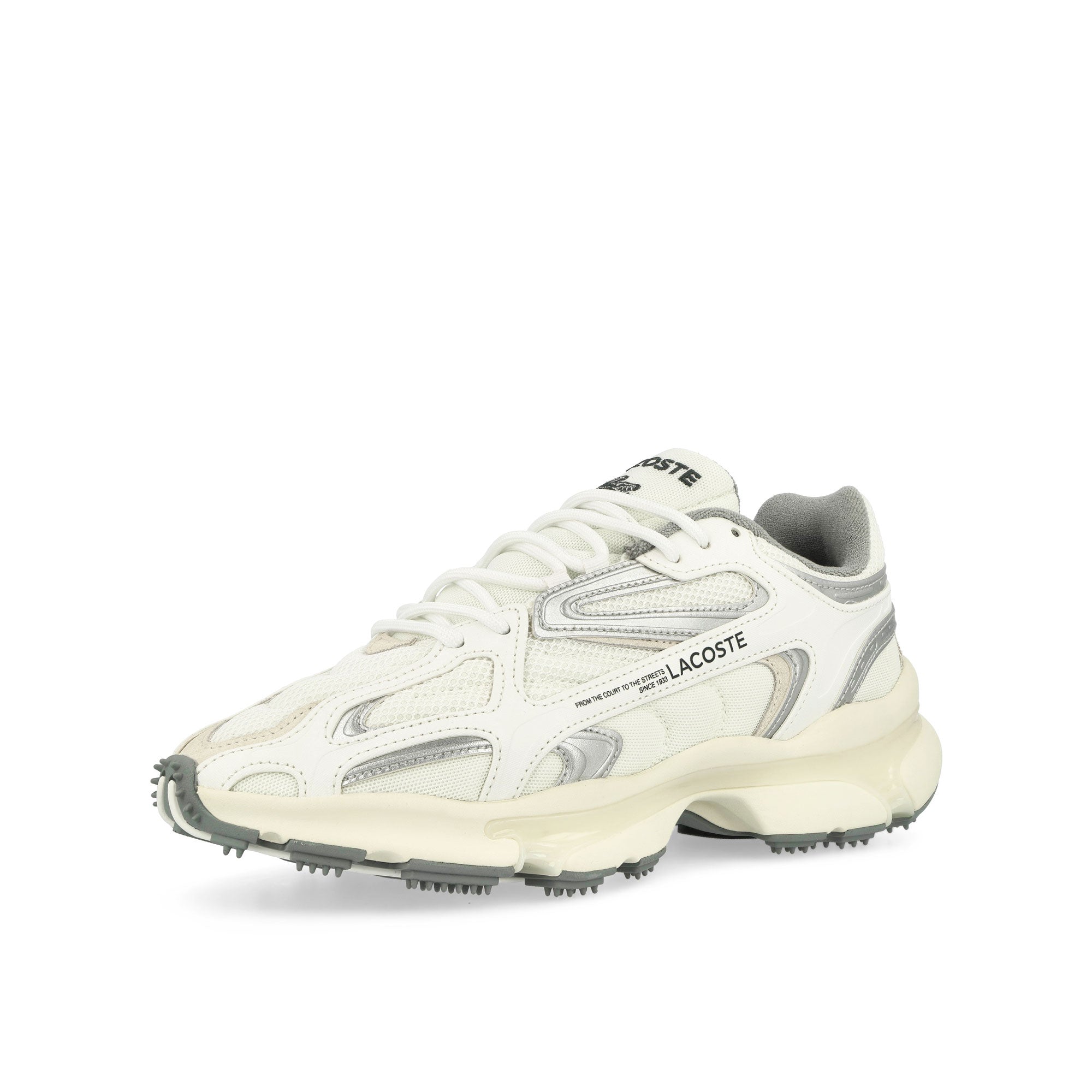 Lacoste L003 2K24 224 1 SMA White / Grey Low Top Sneakers Close Up | Overkill