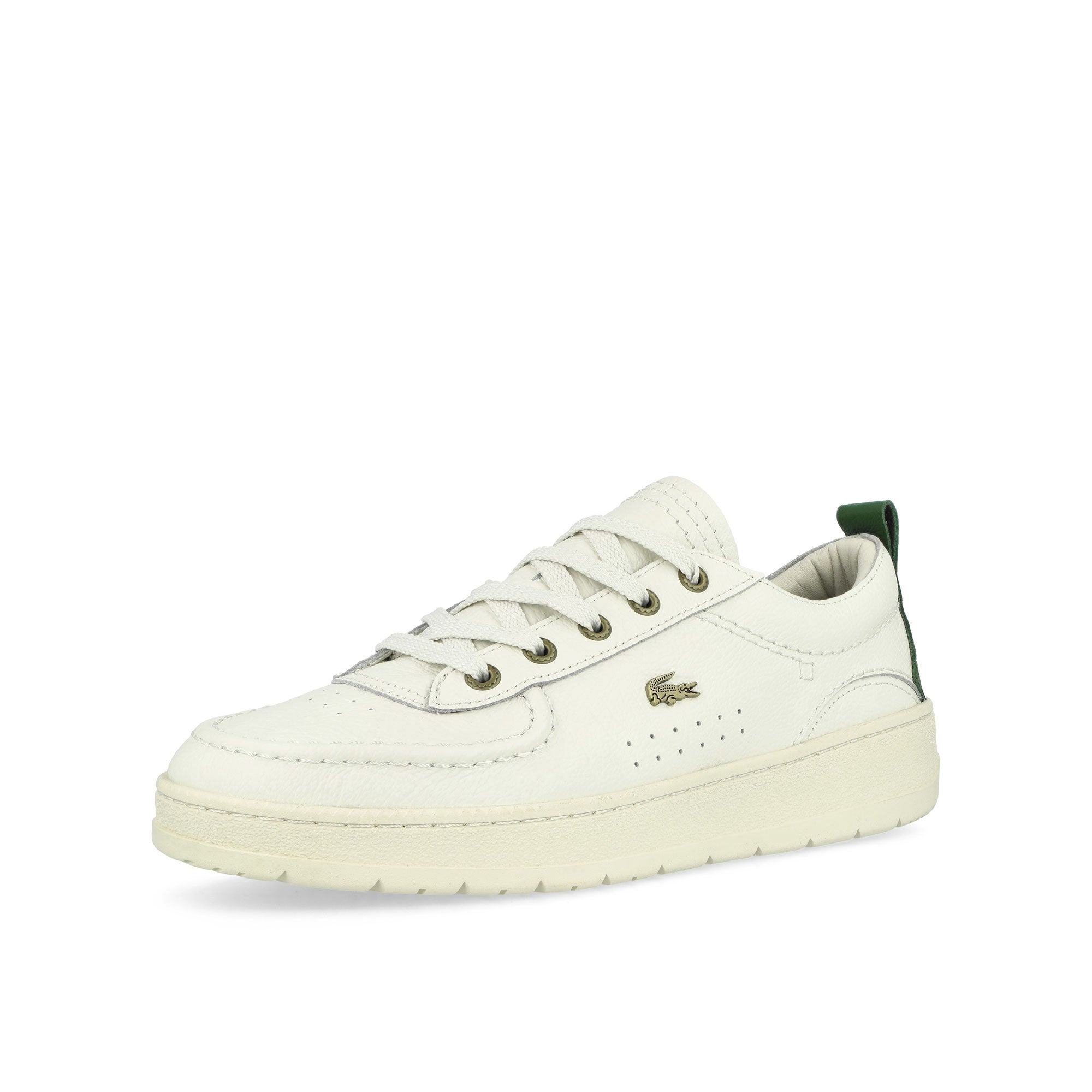 Lacoste Umpire 125 2 CMA Off White / Dark Green - Leather Low Top Sneakers Close Up | Overkill