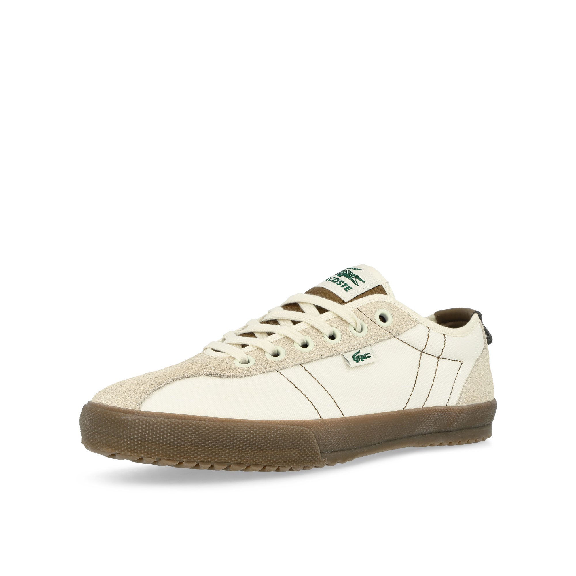 Lacoste Backslam 125 2 CMA Off White / Dark Gum Low Top Sneakers Close Up | Overkill