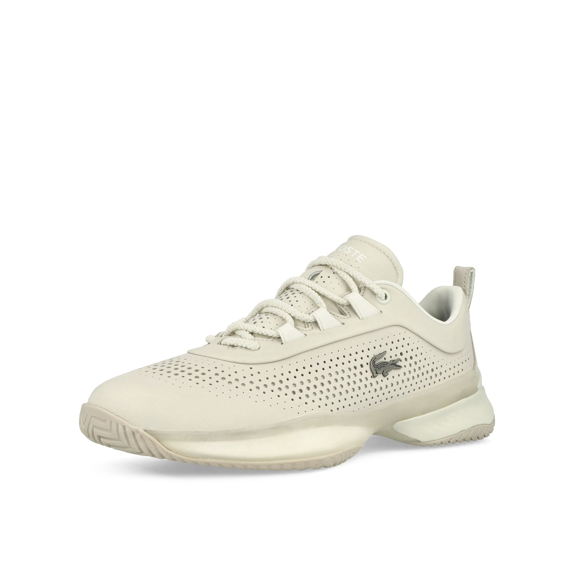 Lacoste AG-LT Premium 125 2 SMA Off White / Off White - Leather Low Top Sneakers Close Up | Overkill