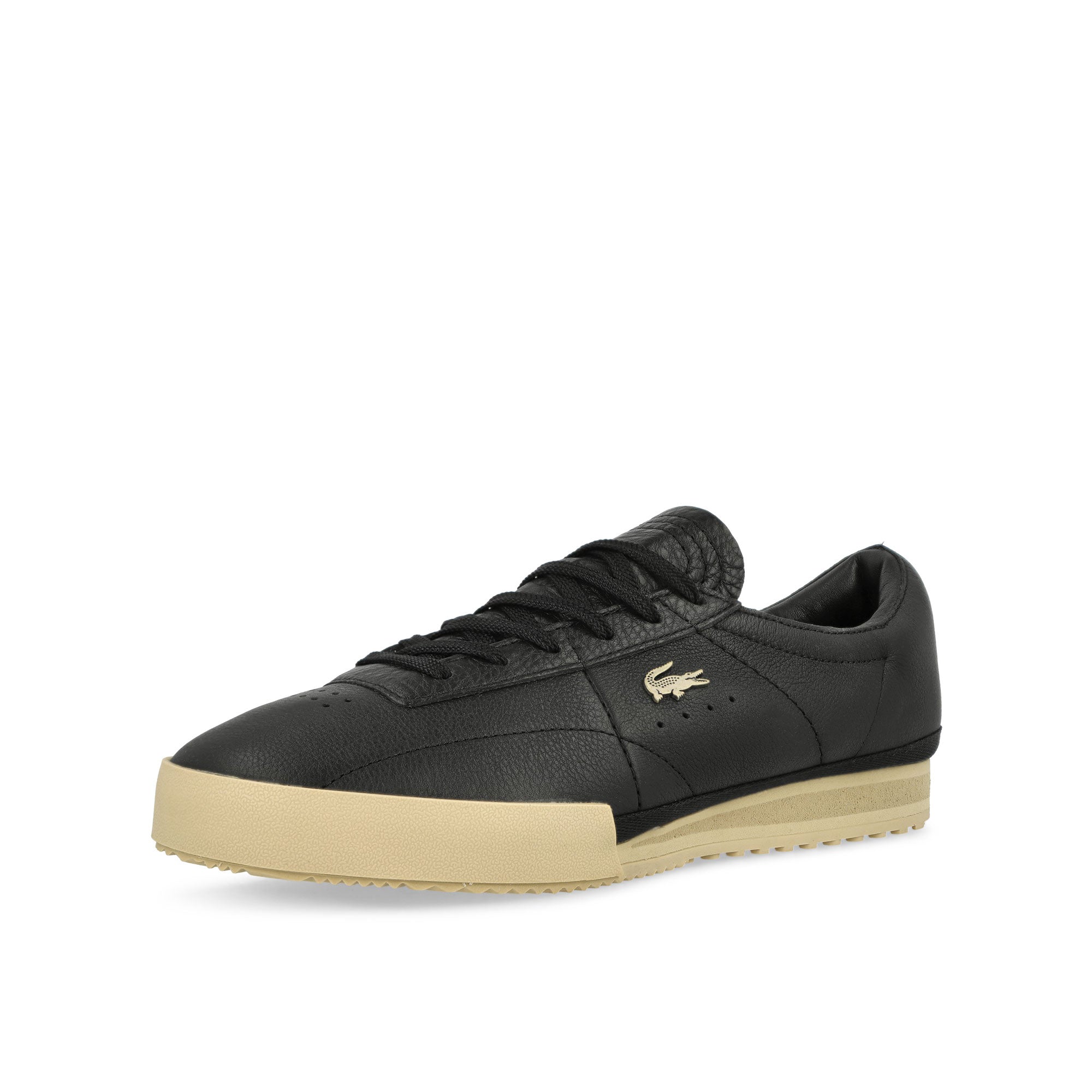Lacoste Aura 225 3 SMA Black / Light Brown Low Top Sneakers 750SMA0156CA1 Close-up | Overkill
