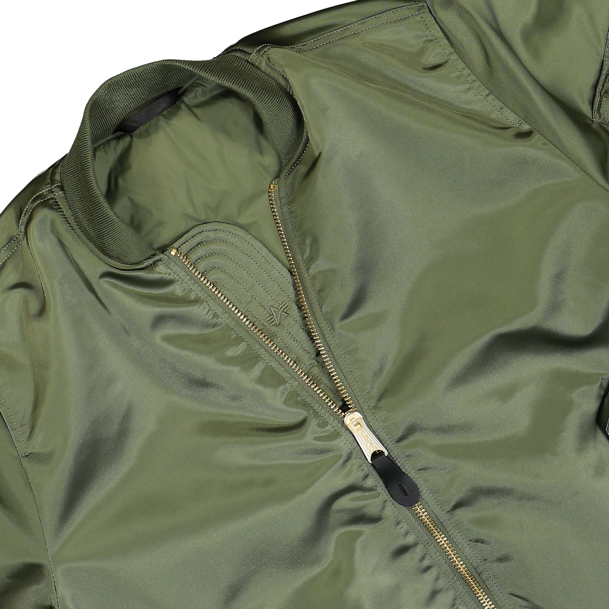 Alpha Industries MA-1 3M Flight Jacket Sage Green Bomber & Varsity Jackets Close-up | Overkill