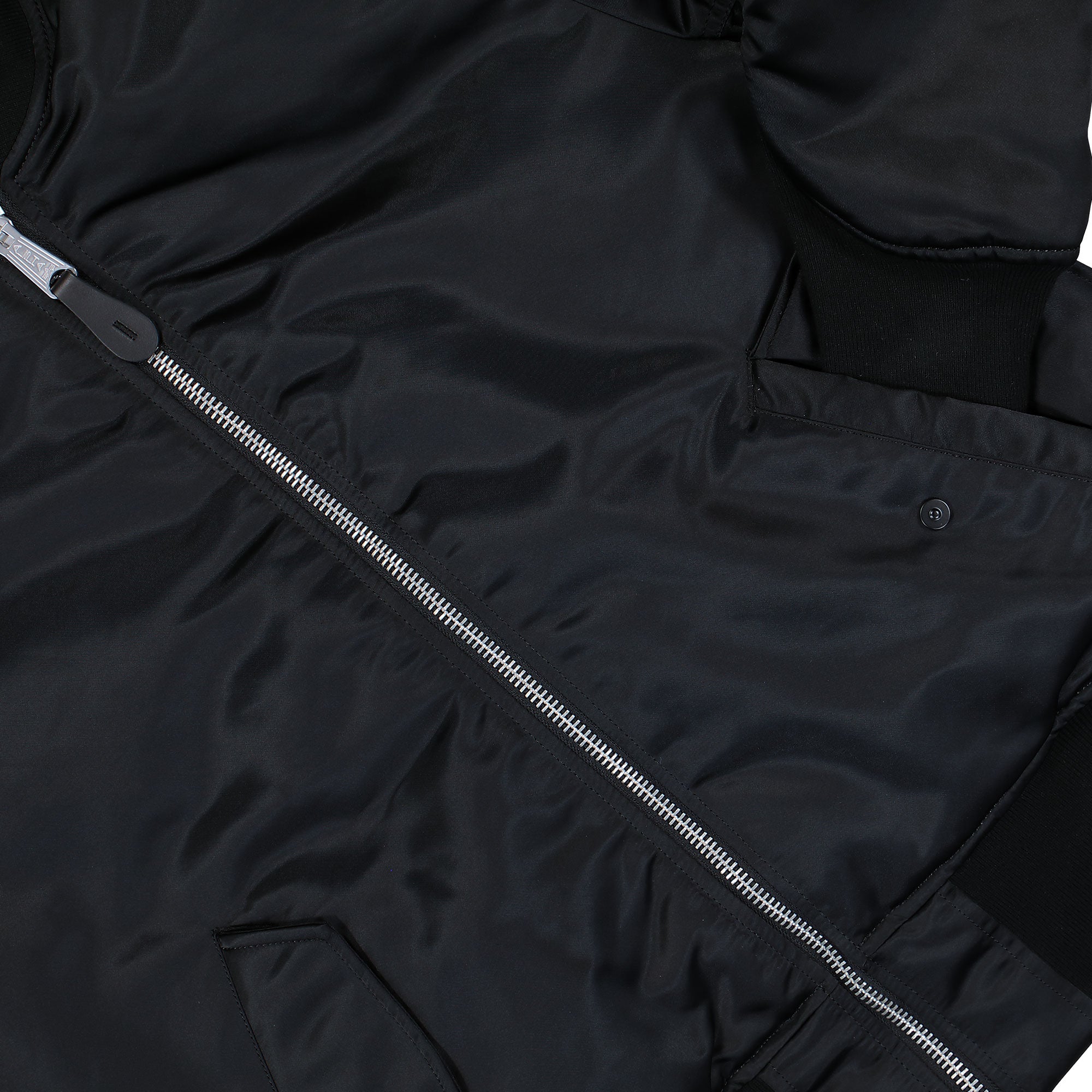 Alpha Industries MA-1 Base Flight Jacket Black Bomber Jacket 756111-03 Detail View 3 | Overkill