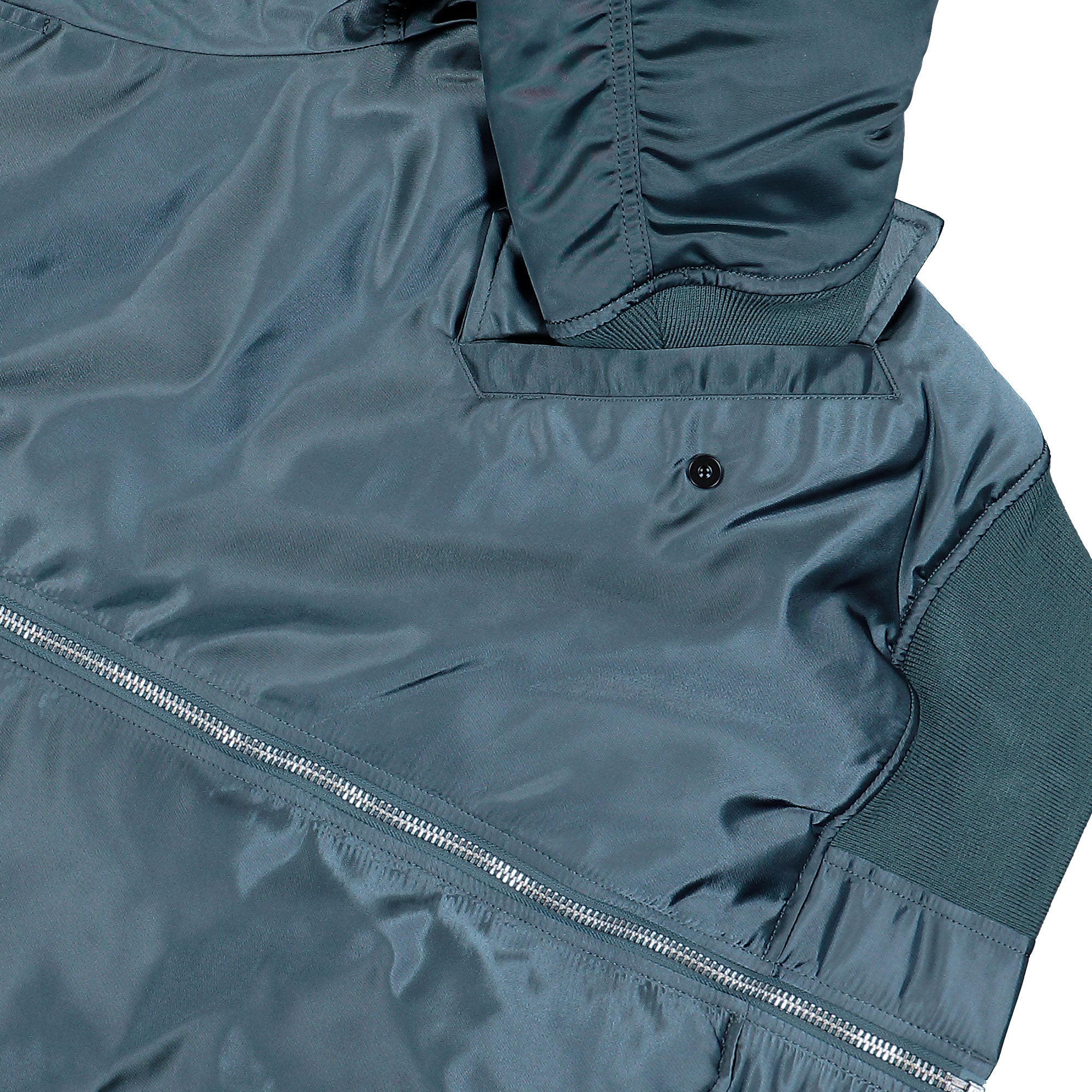 Alpha Industries MA-1 Base Flight Bomber Jacket Denim Blue Bomber & Varsity Jackets 756111-439 Detail View 3 | Overkill