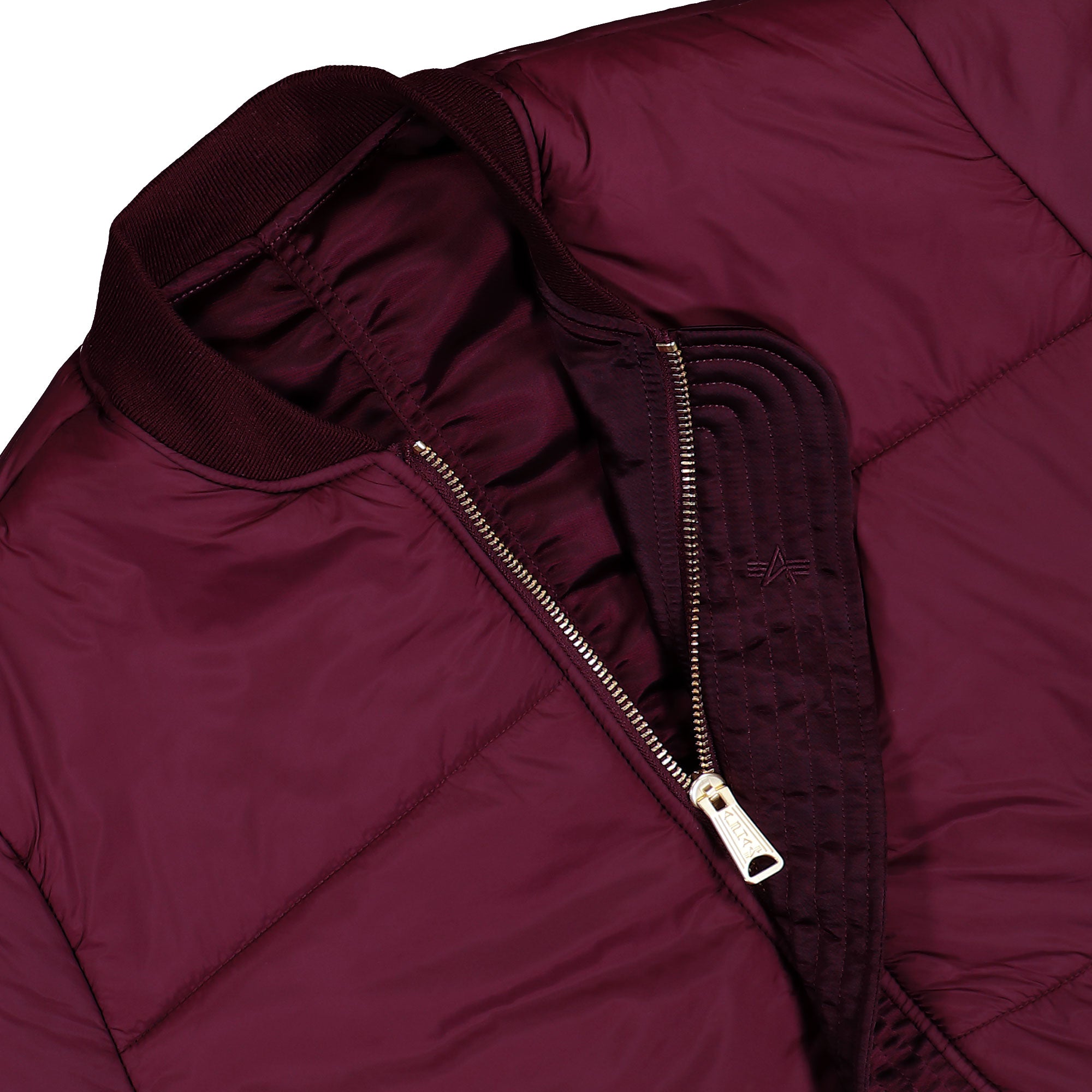 Alpha Industries MA-1 Base Flight Jacket Dark Cherry Bomber Jacket 756111-608 Detailfoto | Overkill