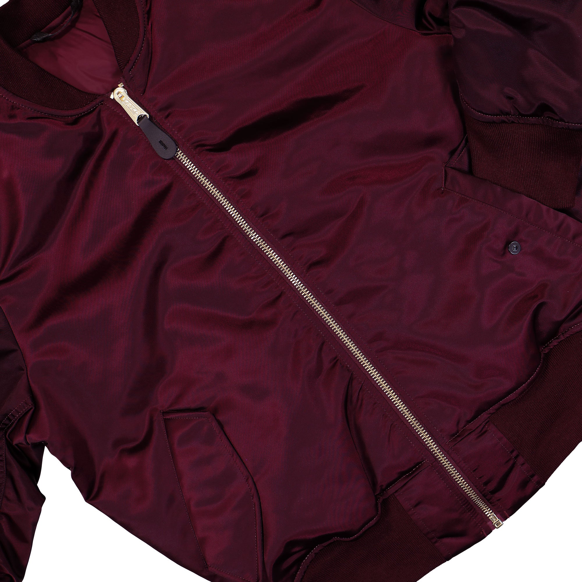 Alpha Industries MA-1 Base Flight Jacket Dark Cherry Bomber Jacket 756111-608 Detail View 3 | Overkill
