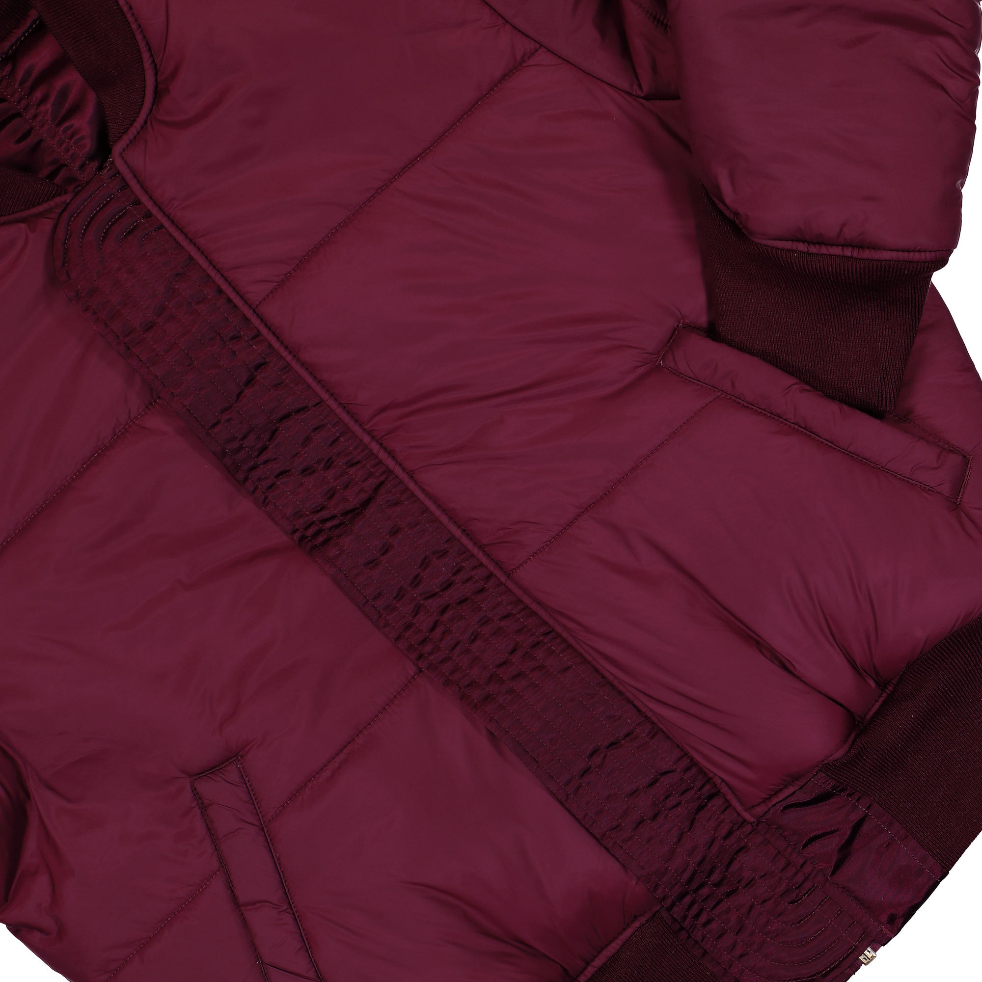 Alpha Industries MA-1 Base Flight Jacket Dark Cherry Bomber Jacket 756111-608 Detail View 4 | Overkill