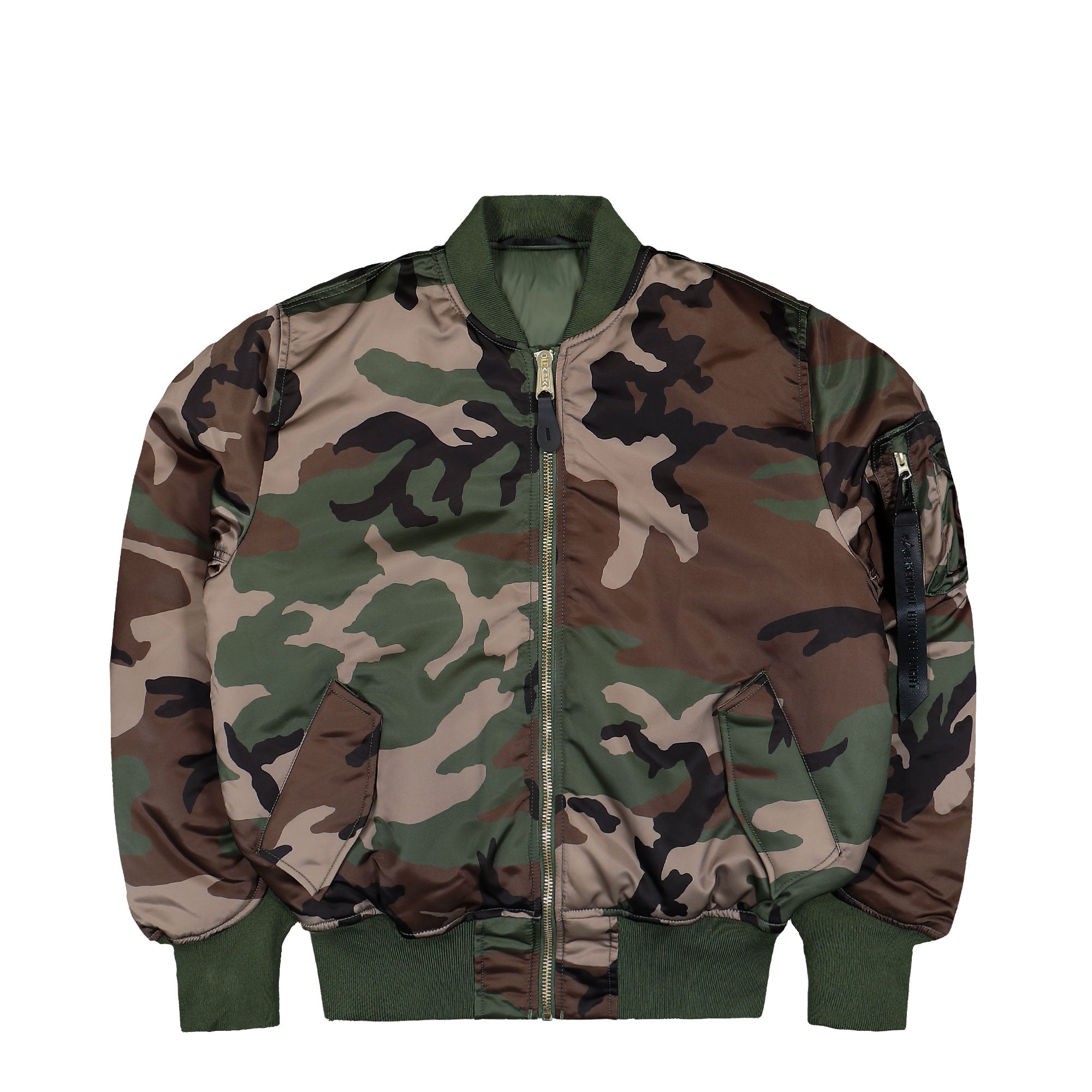 Alpha Industries MA-1 Base Flight Jacket Wdl Camo 65 Bomber Jacket 756111C-408 | Overkill