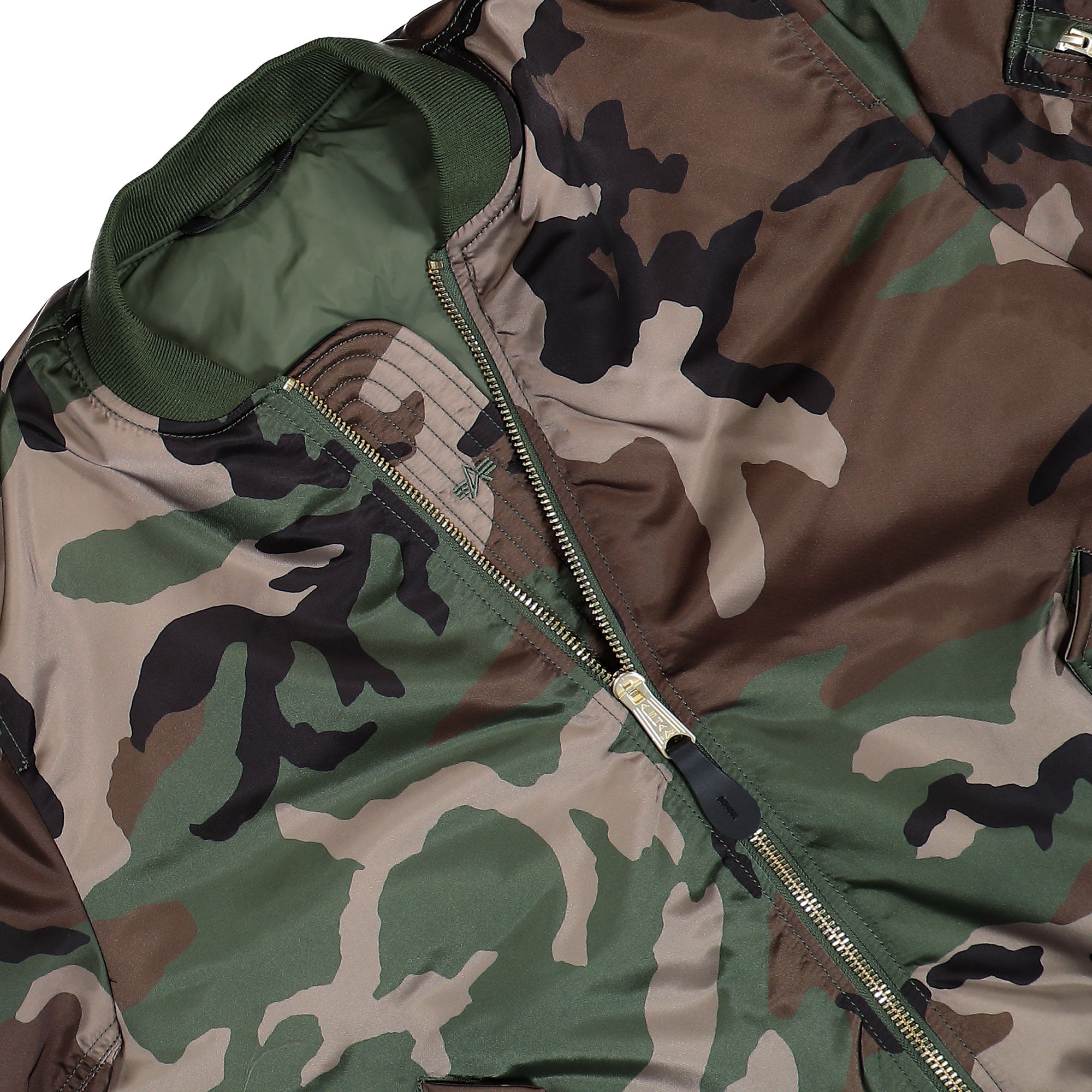 Alpha Industries MA-1 Base Flight Jacket Wdl Camo 65 Bomber Jacket 756111C-408 Detail View 1 | Overkill