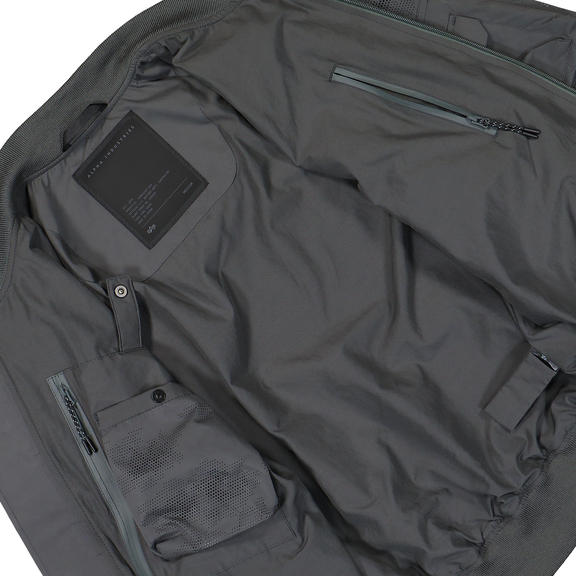 Alpha Industries L-2B Laser Cut Flight Jacket II Charcoal Bomber & Varsity Jackets Detail view 2 | Overkill