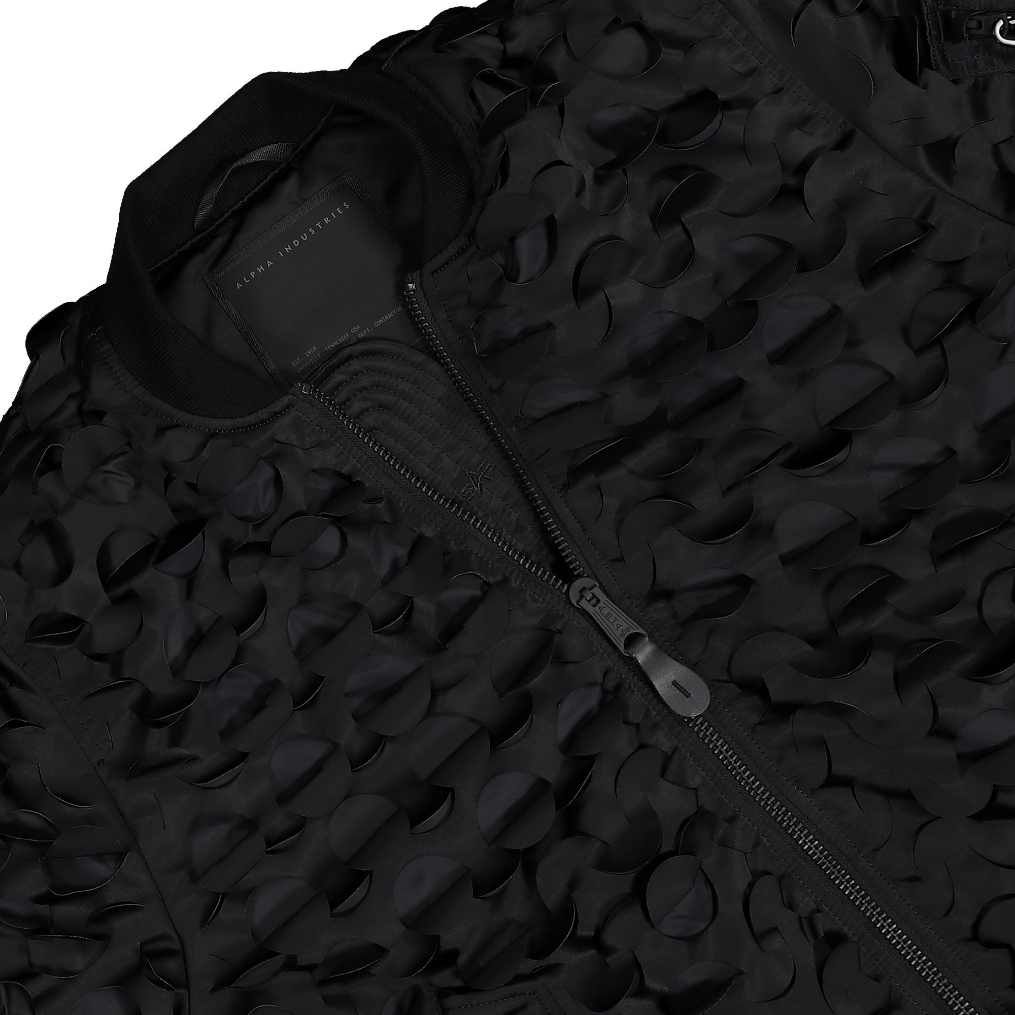 Alpha Industries MA-1 ULCANS Flight Jacket Black Bomber Jacket 756123-03 Detail View 1 | Overkill