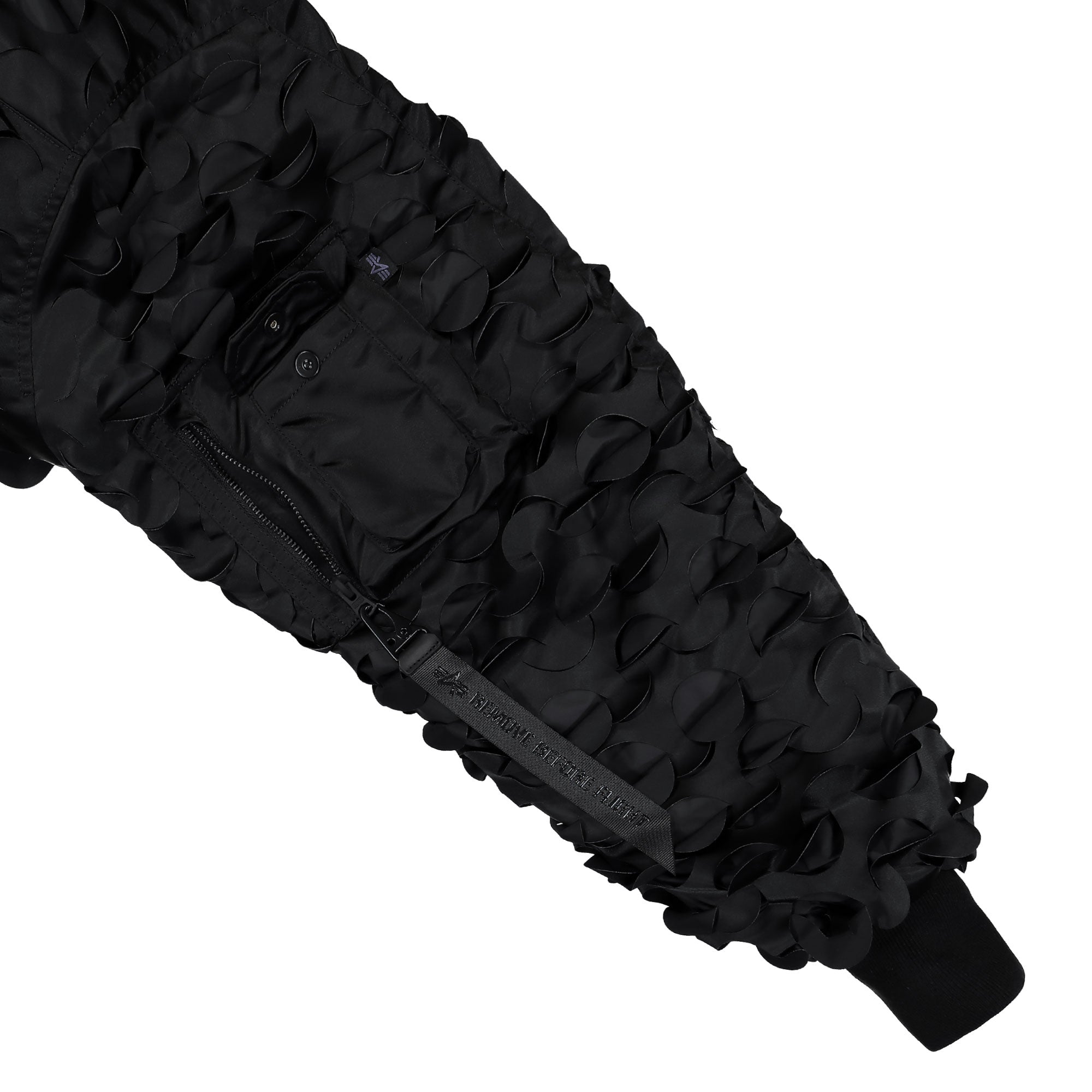 Alpha Industries MA-1 ULCANS Flight Jacket Black Bomber Jacket 756123-03 Detail View 3 | Overkill