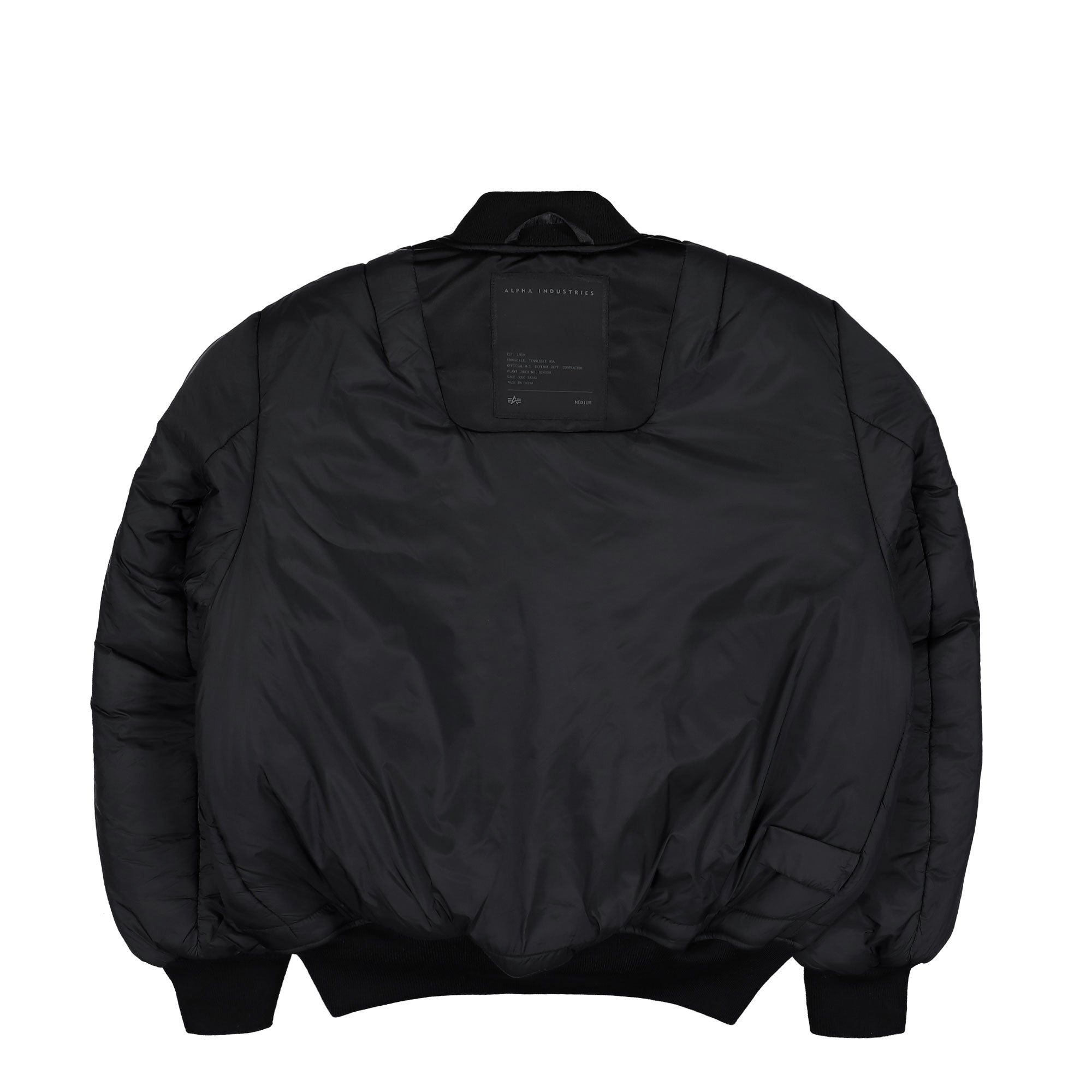 Alpha Industries MA-1 ULCANS Flight Jacket Black Bomber Jacket 756123-03 Detail View 4 | Overkill