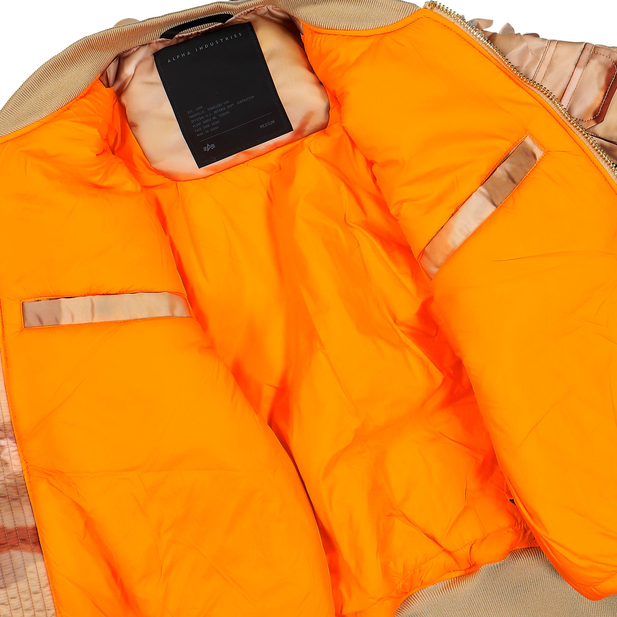 Alpha Industries MA-1 ULCANS Flight Jacket Sentinel Desert Camo Bomber & Varsity Jackets 756123-901 Detail View 3 | Overkill