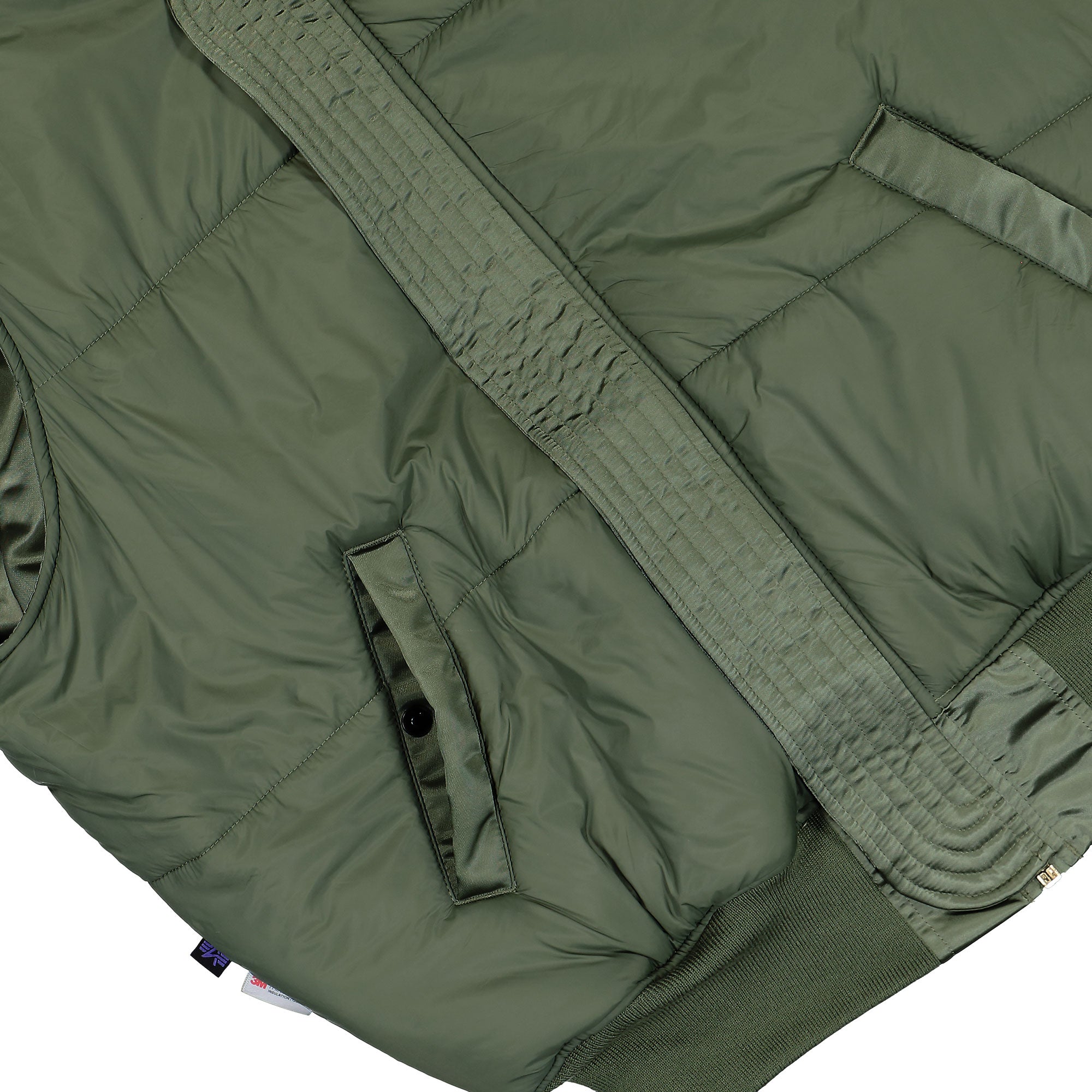 Alpha Industries MA-1 Base Vest Sage Green Vest 758102-01 Detail View 3 | Overkill