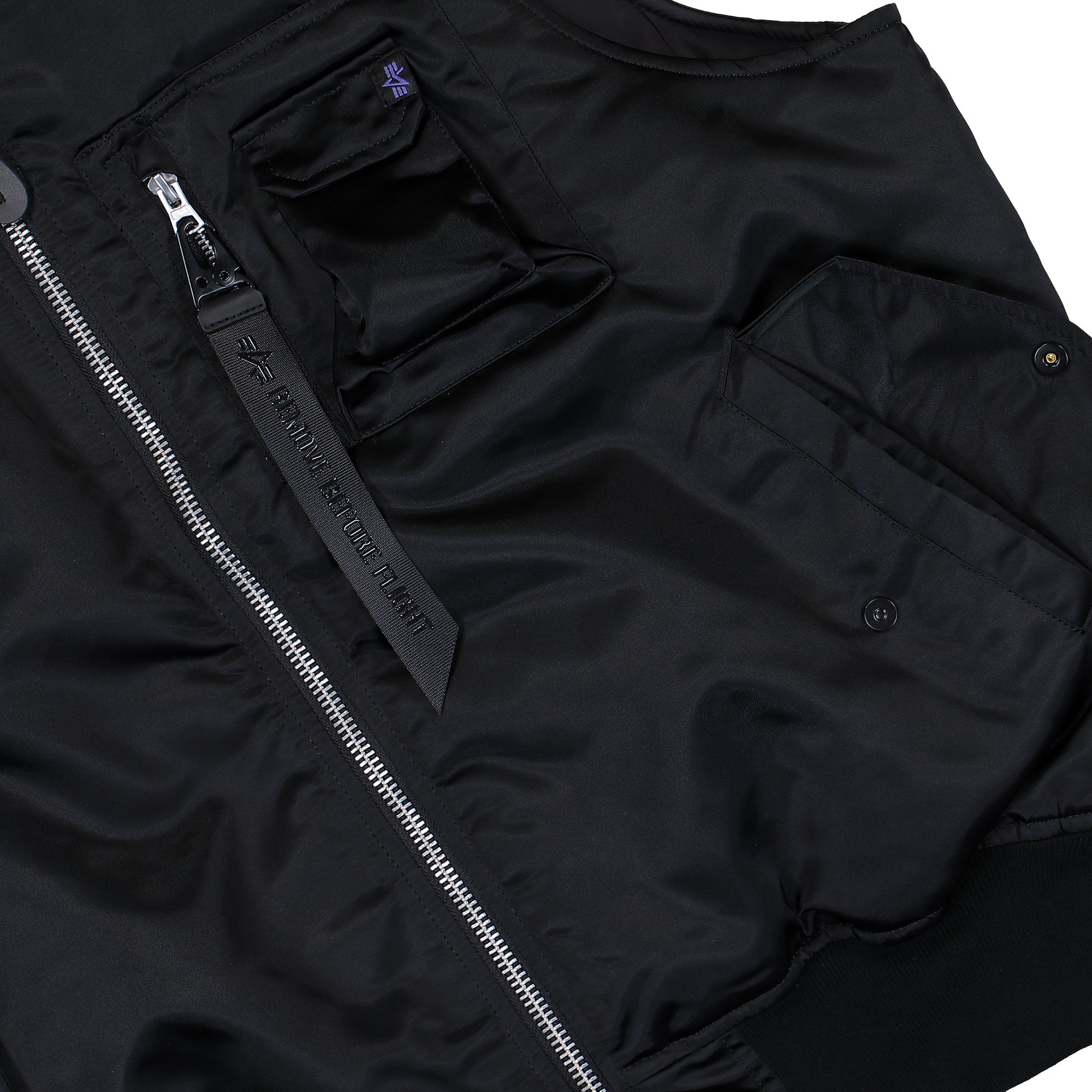 Alpha Industries MA-1 Base Vest Black Vest 758102-03 Detail View 2 | Overkill