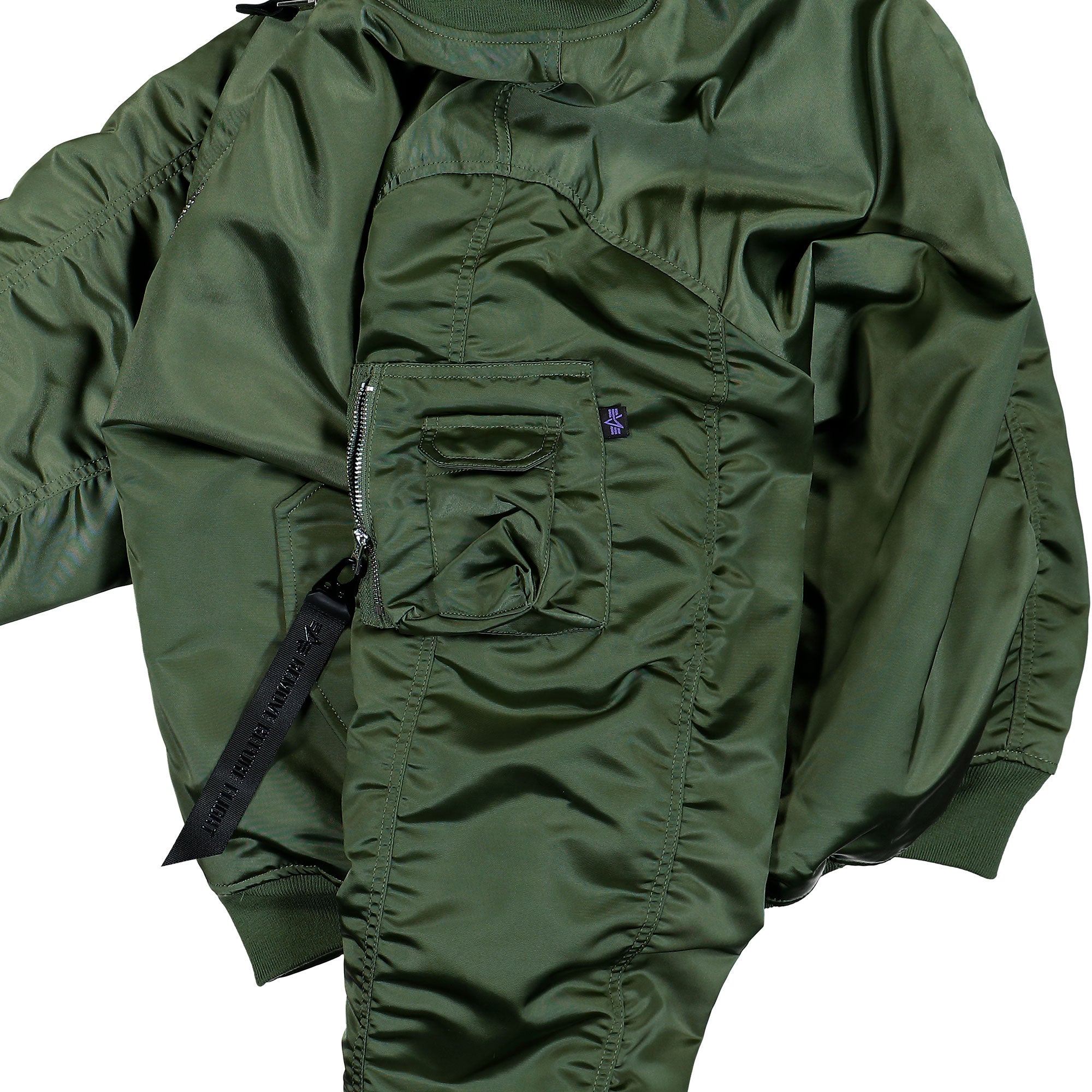 Alpha Industries MA-1 UV Bomber Jacket Sage Green Bomber & Varsity Jackets 766027-01 Detail View 2 | Overkill