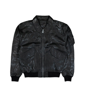 Alpha Industries CWU-36 / P Leather UV Bomber Jacket Black Jacket 768002-03 | Overkill