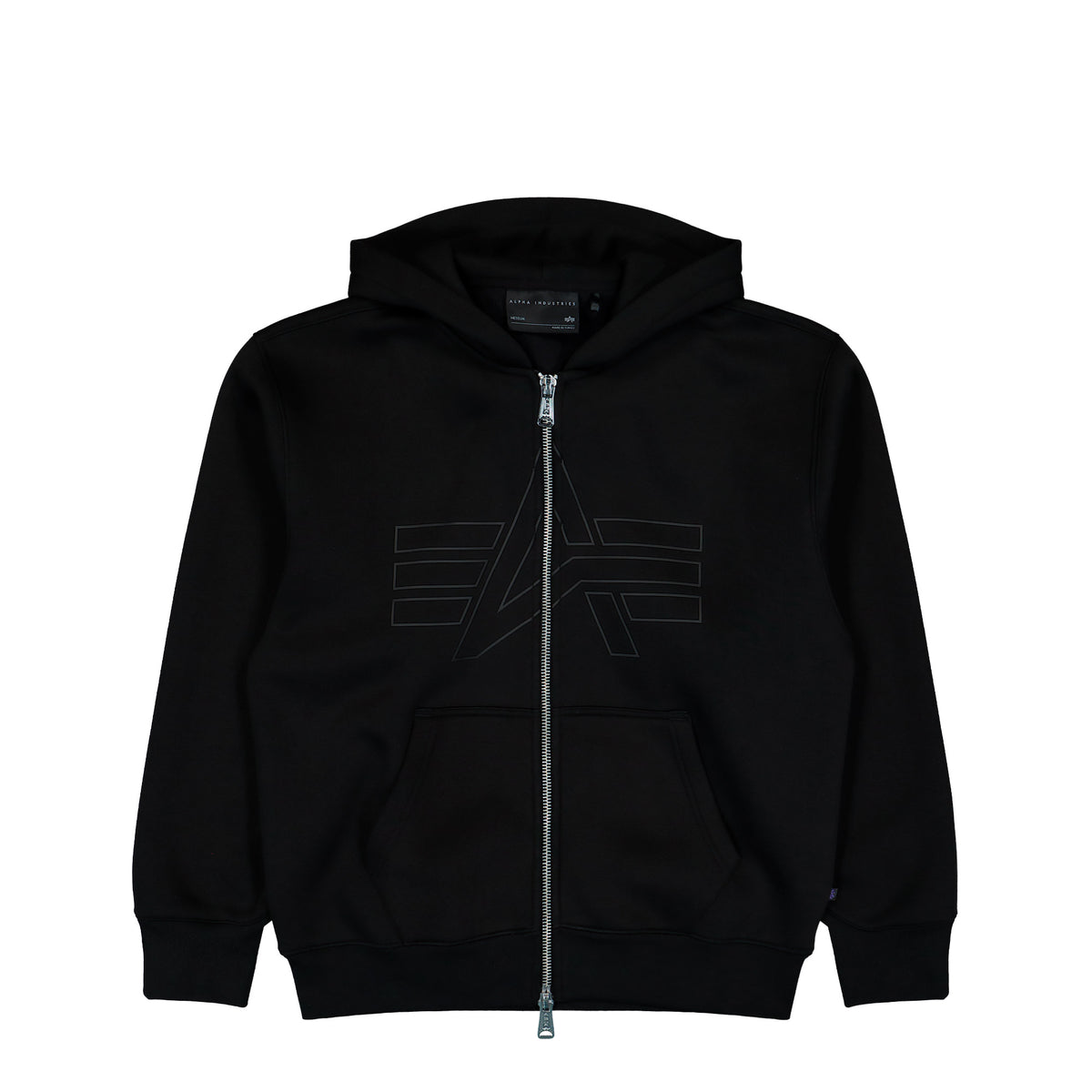 Alpha Industries Base UV Zip Hoodie Black Hoodie 768014-03 | Overkill