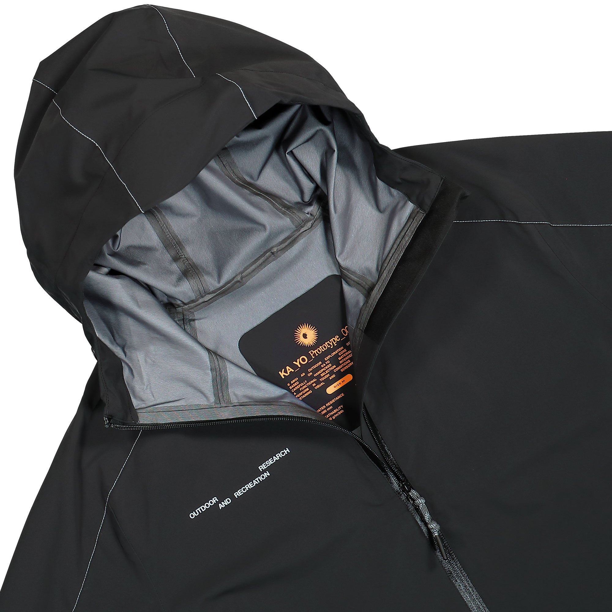 KA_YO_Prototype Shell Jacket Charcoal Windbreaker Detailfoto | Overkill