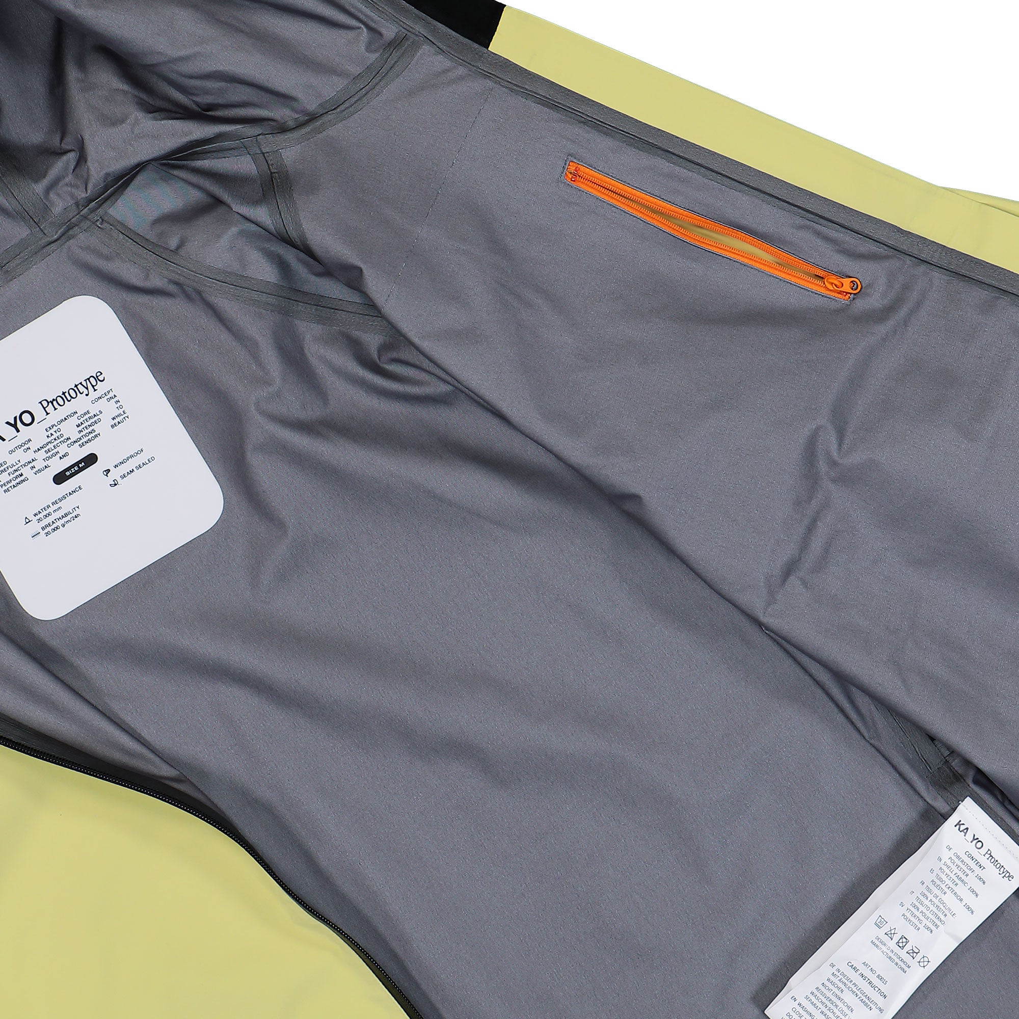 KA_YO_Prototype Shell Jacket Limeade Windbreaker 80015 70 Detail View 2 | Overkill