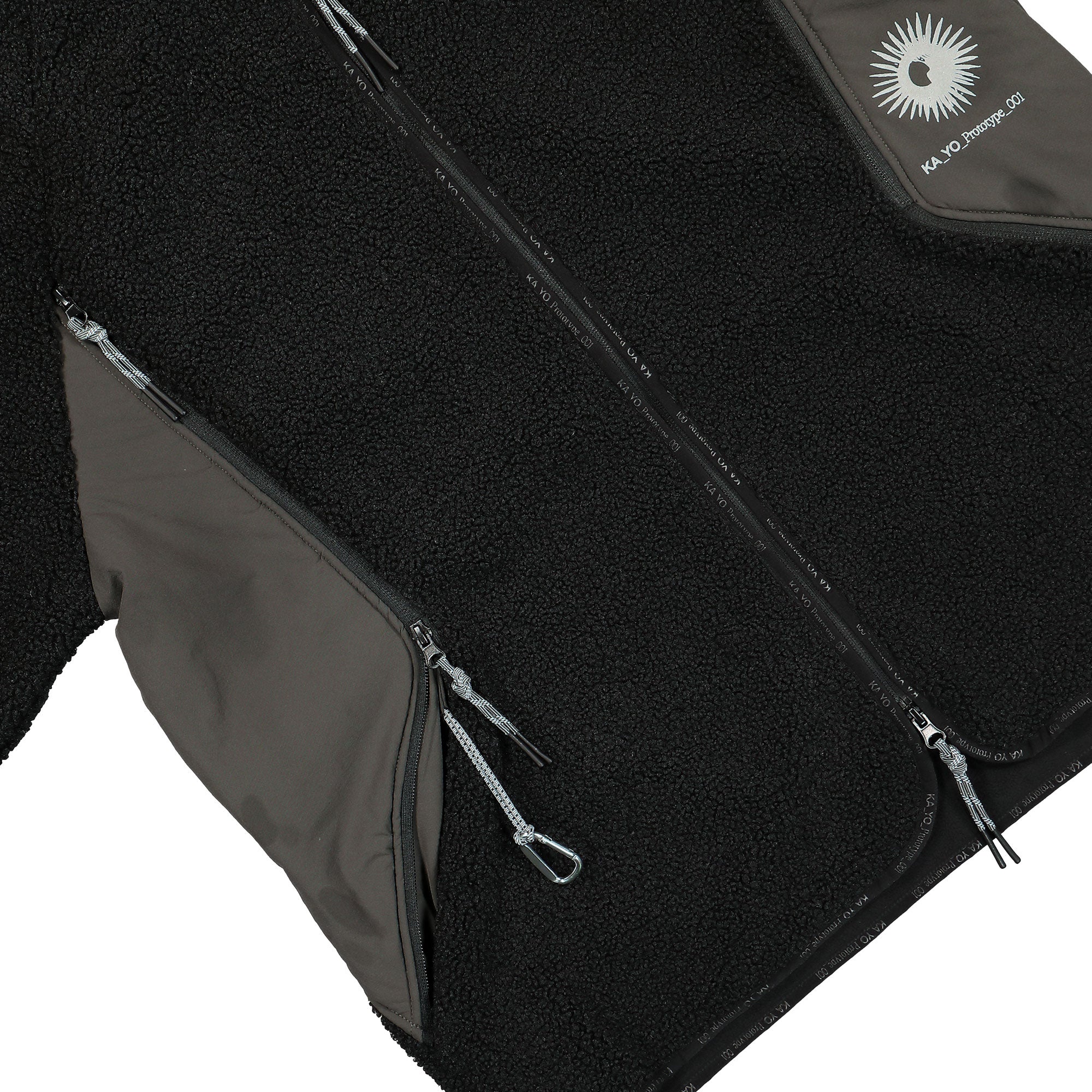 KA_YO_Prototype Pile Fleece Jacket Black Fleece Jackets Detail view 2 | Overkill