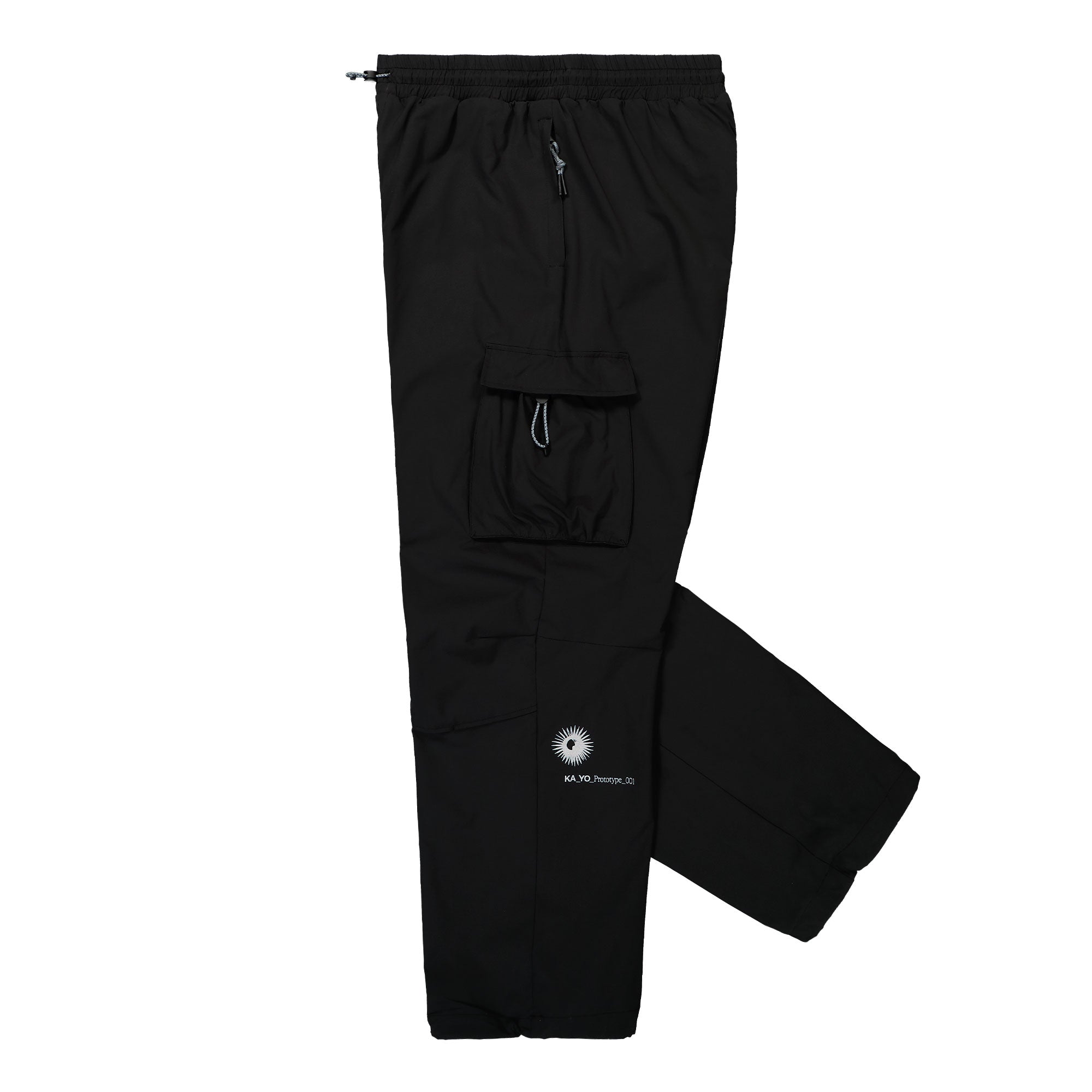 KA_YO_Prototype Parachute Cargo Pant Black Cargo Pants Close-up | Overkill