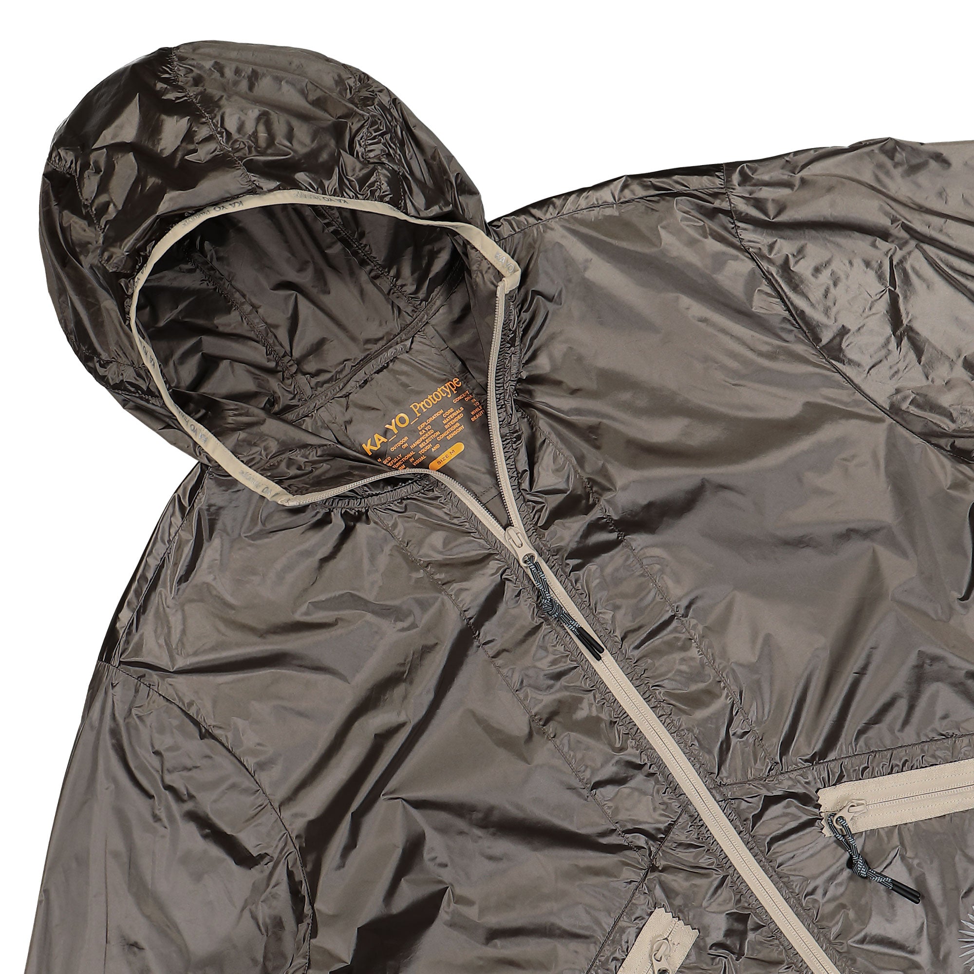 KA_YO_Prototype Windbreaker Jacket Reflective Nougat Mix Windbreaker Close-up | Overkill