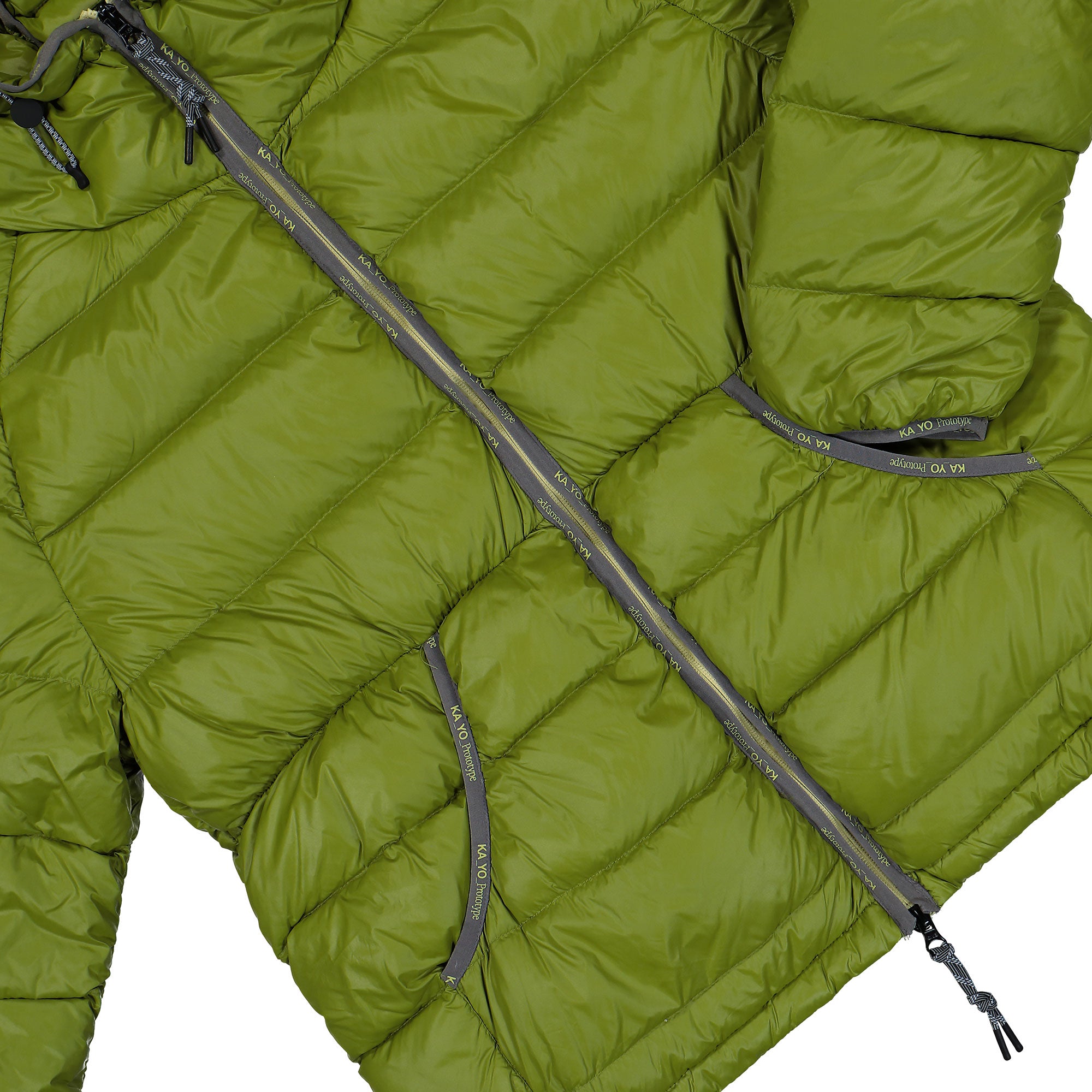 KA_YO_Prototype Lightweight Down Jacket Surplus Green Puffer Jackets 80044 260 Detail View 1 | Overkill