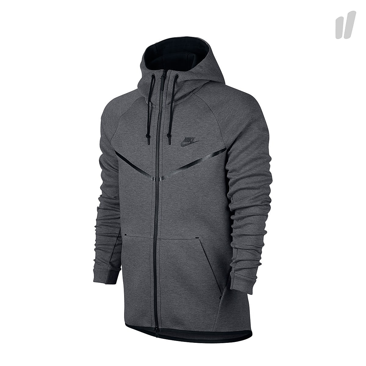 Nike Tech Fleece Windrunner Hoodie Carbon Heather / Black Hoodies 805144 091 | Overkill
