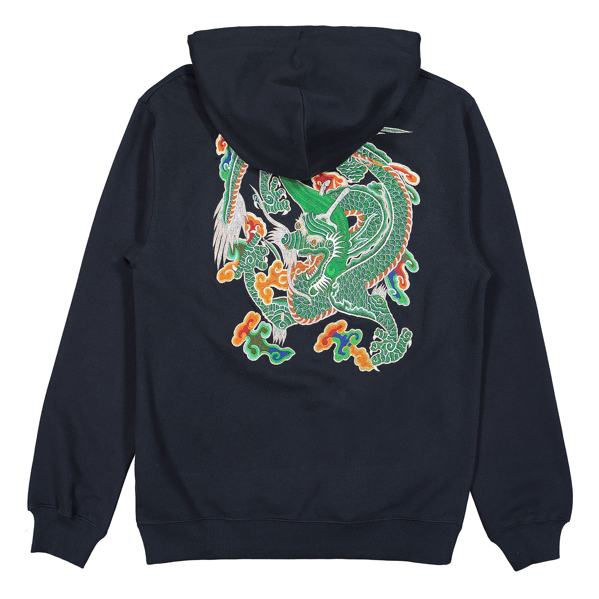 Maharishi Maha Force Embroidered Hoody Navy Hoodies Close-up | Overkill