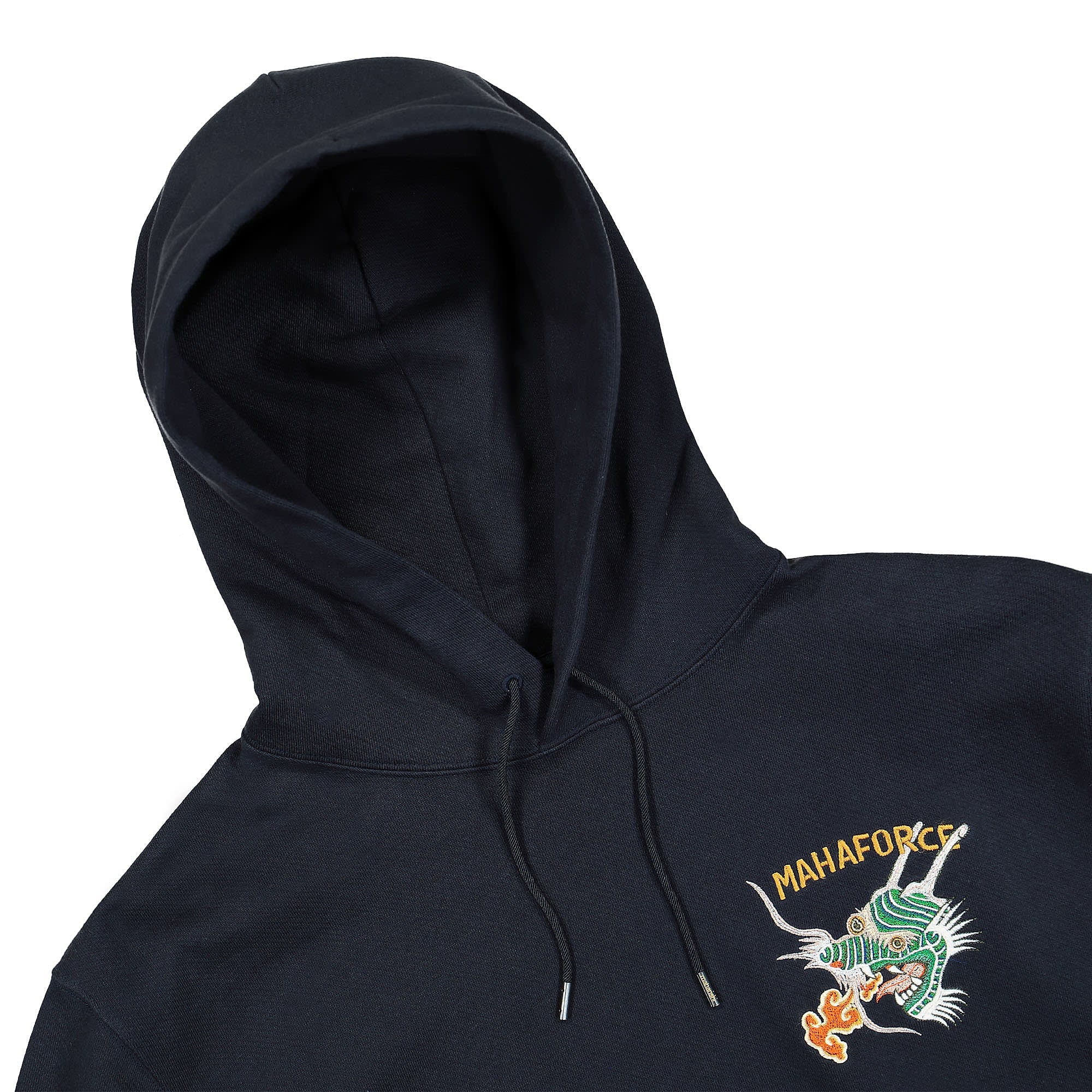 Maharishi Maha Force Embroidered Hoody Navy Hoodies Material | Overkill