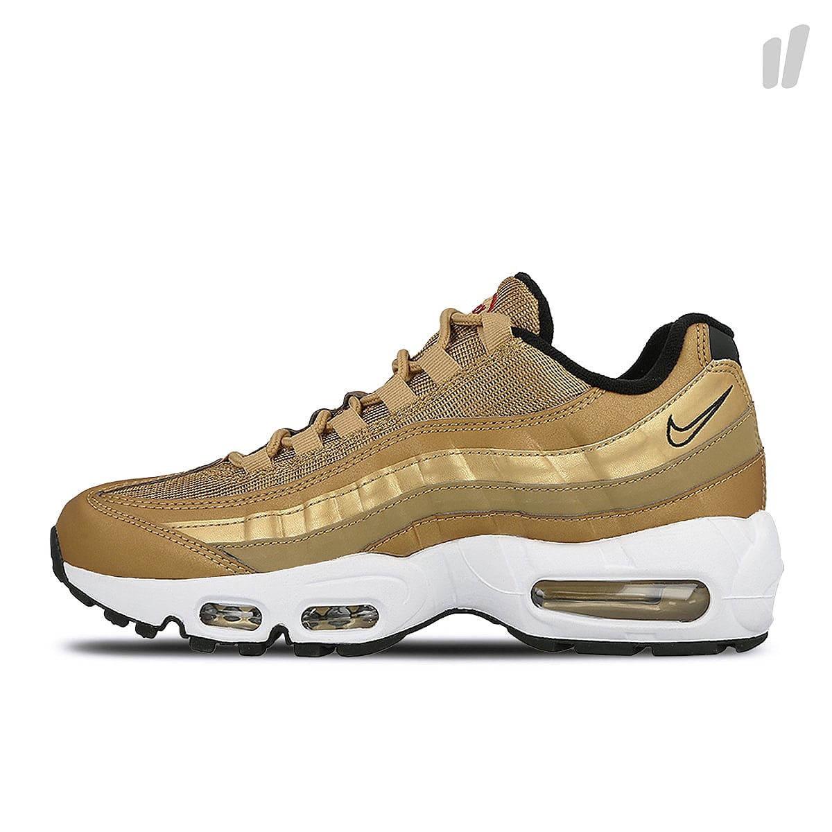 Nike wmns air max 95 qs Metallic Gold-Varsity Red - Black - White Sneakers 814914 700 | Overkill