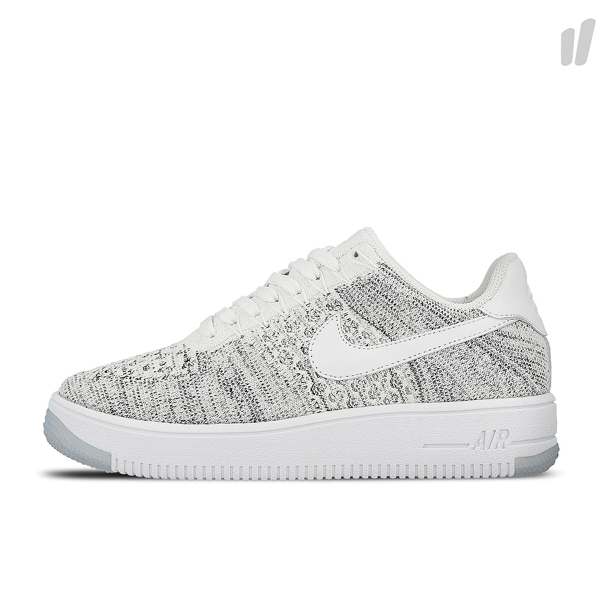 Nike wmns air force 1 flyknit low White-White - Black Low Top Sneakers 820256 103 | Overkill