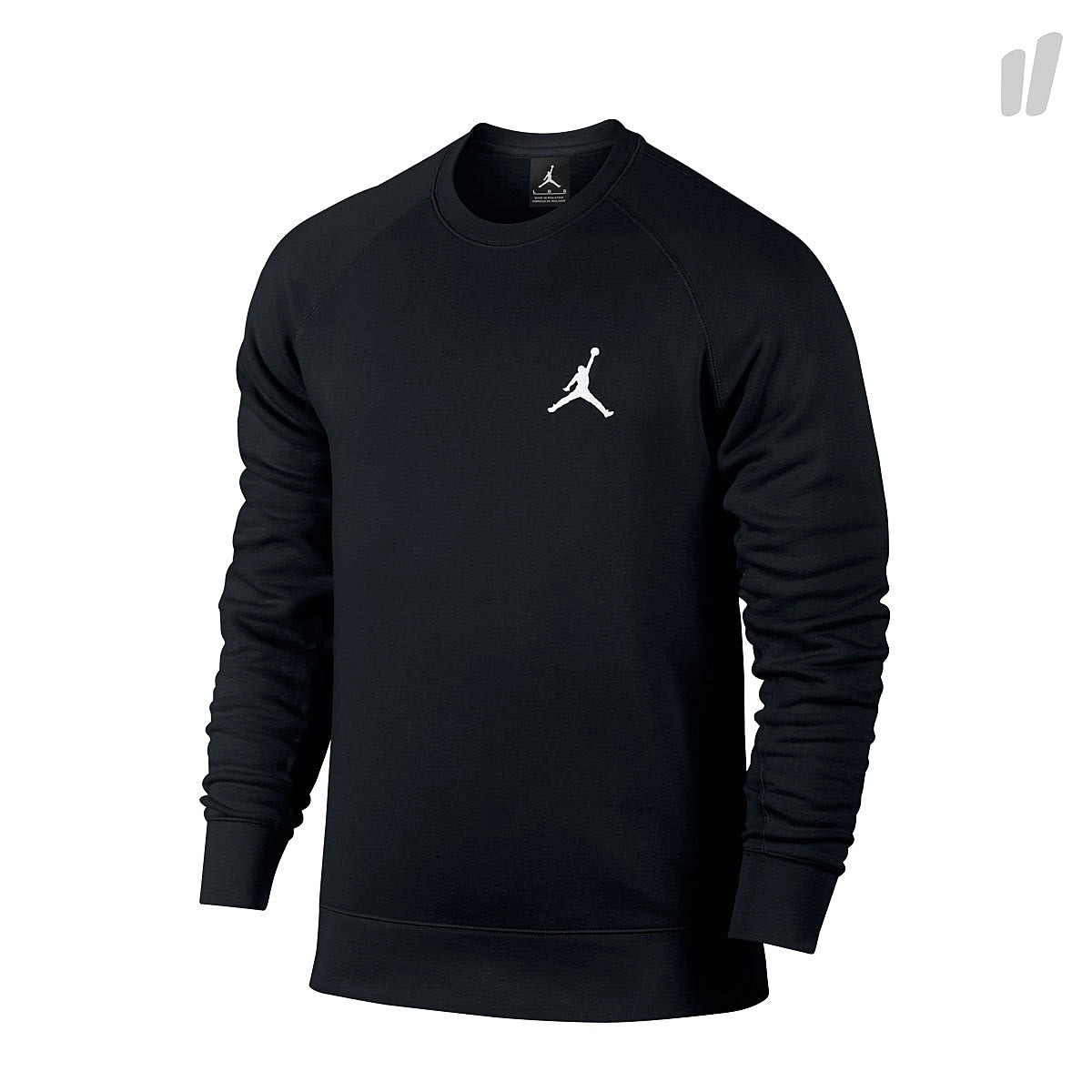 Jordan Air Jordan Flight Fleece Crew Black / White Sweatshirts 823068 010 | Overkill