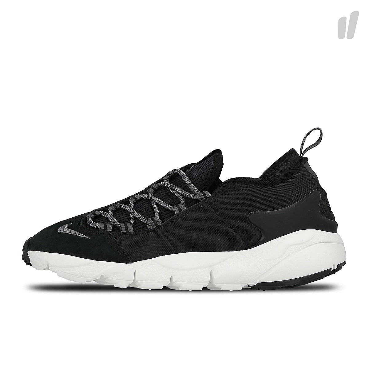 Nike air footscape nm Black-Dark Grey - Summit White Low Top Sneakers 852629 002 | Overkill