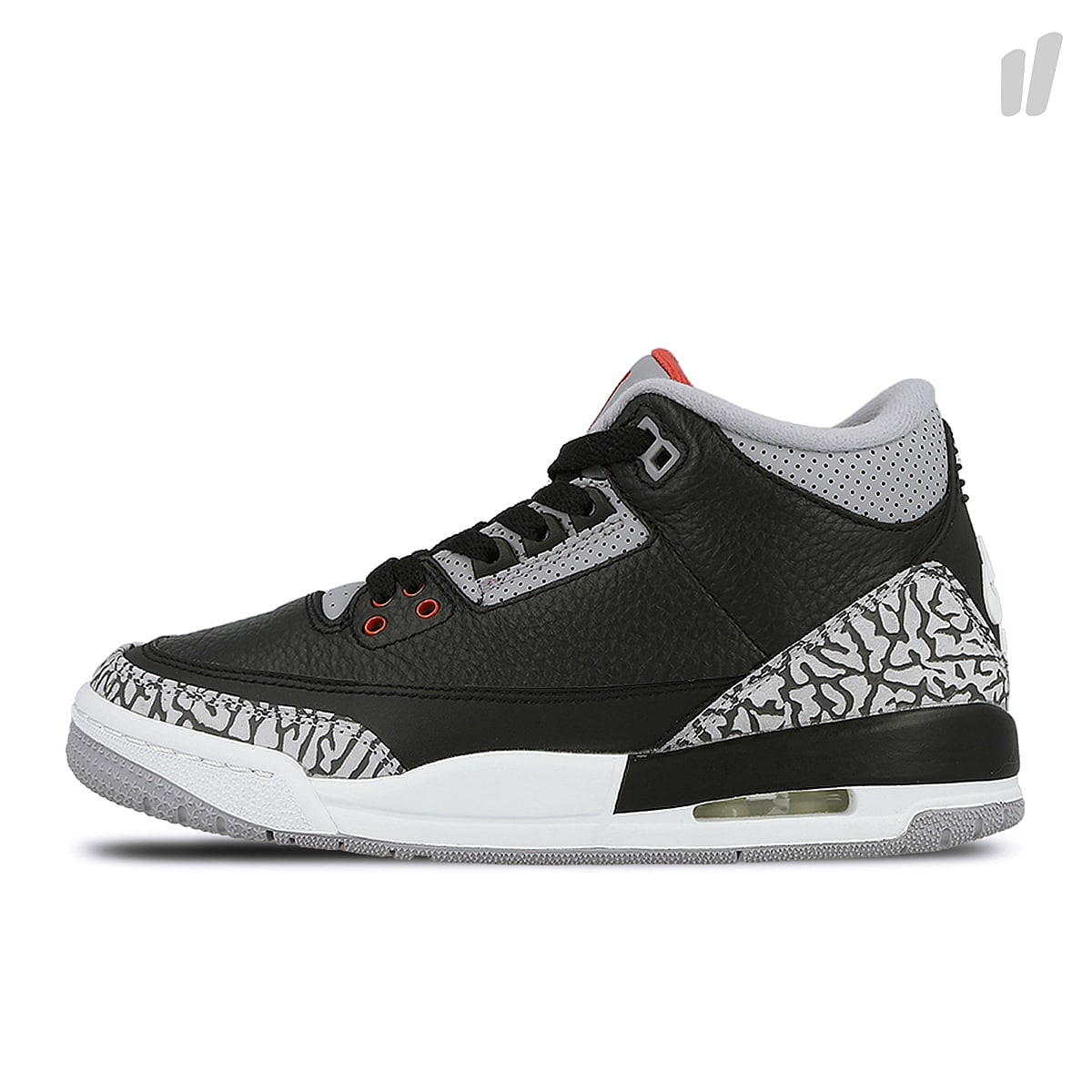 Jordan Air Jordan 3 Retro OG BG Black / Fire Red - Cement Grey - White Sneakers 854261 001 | Overkill