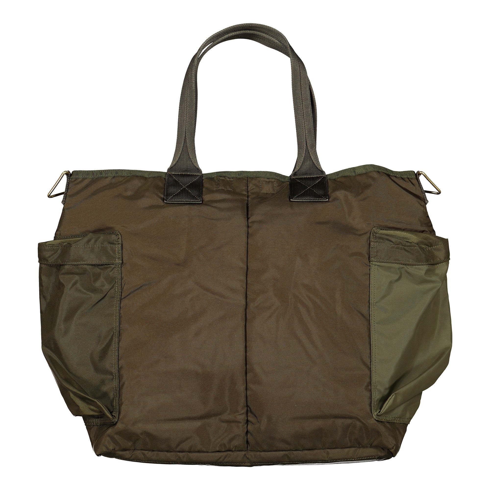 Porter-Yoshida & Co. Force 2Way Tote Bag Olive Drab Tote Bags & Shoppers Close-up | Overkill