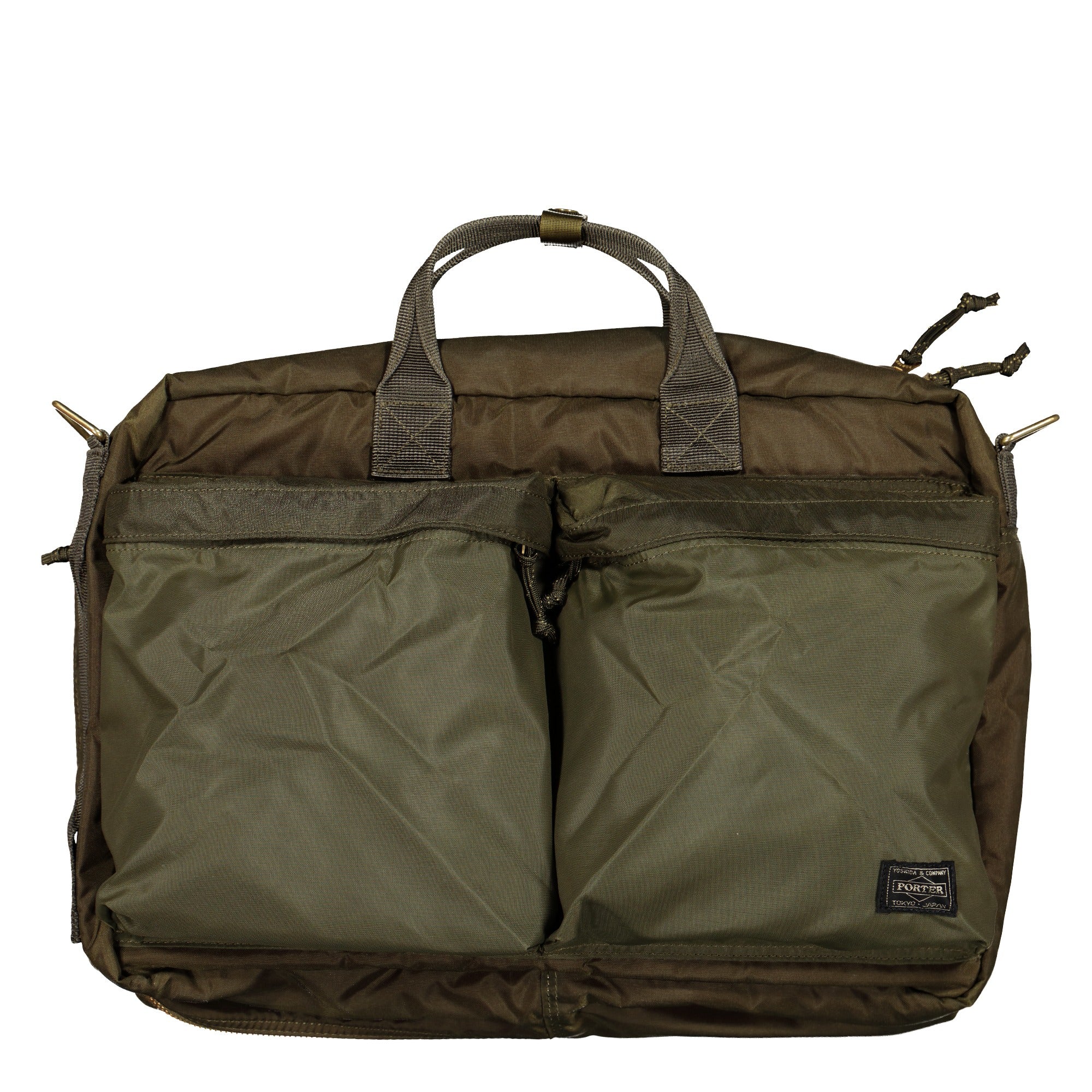 Porter-Yoshida & Co. Force 3Way Briefcase Olive Drab Briefcases & Messenger Bags Detail view 2 | Overkill