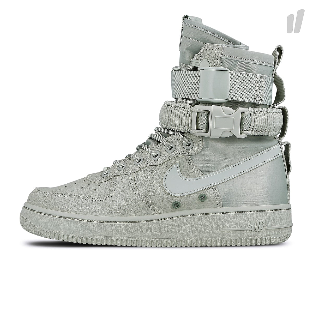 Nike wmns sf air force 1 Light Silver / Light Silver - Mica Green High Top Sneakers 857872 006 | Overkill