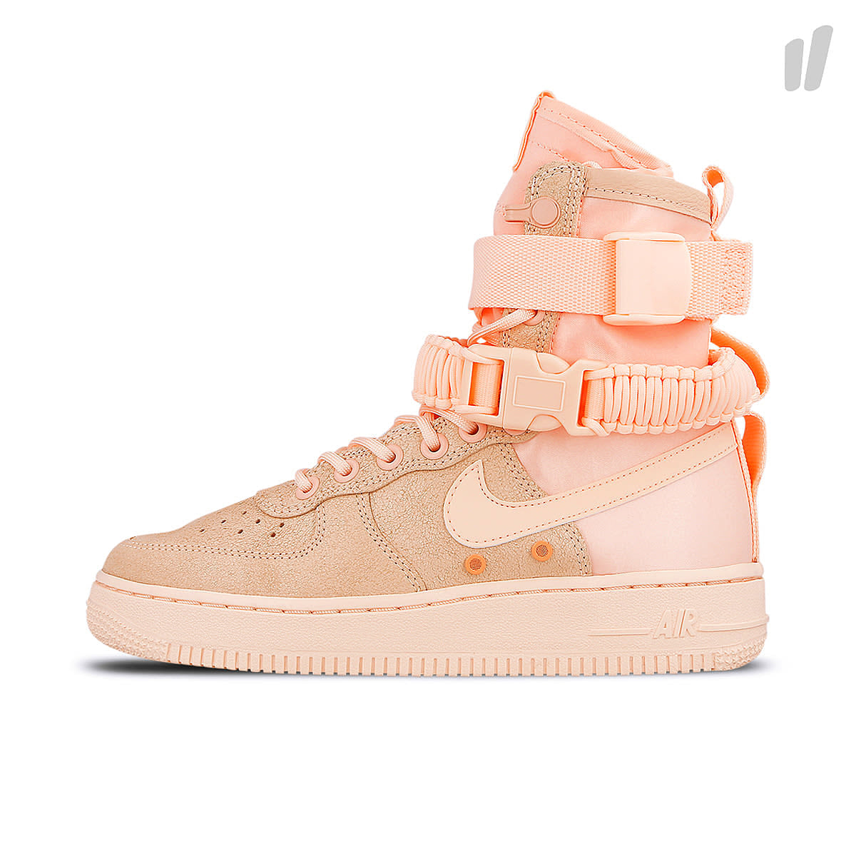 Nike wmns sf air force 1 Crimson Tint / Crimson Tint - Orange Pulse High Top Sneakers 857872 800 | Overkill