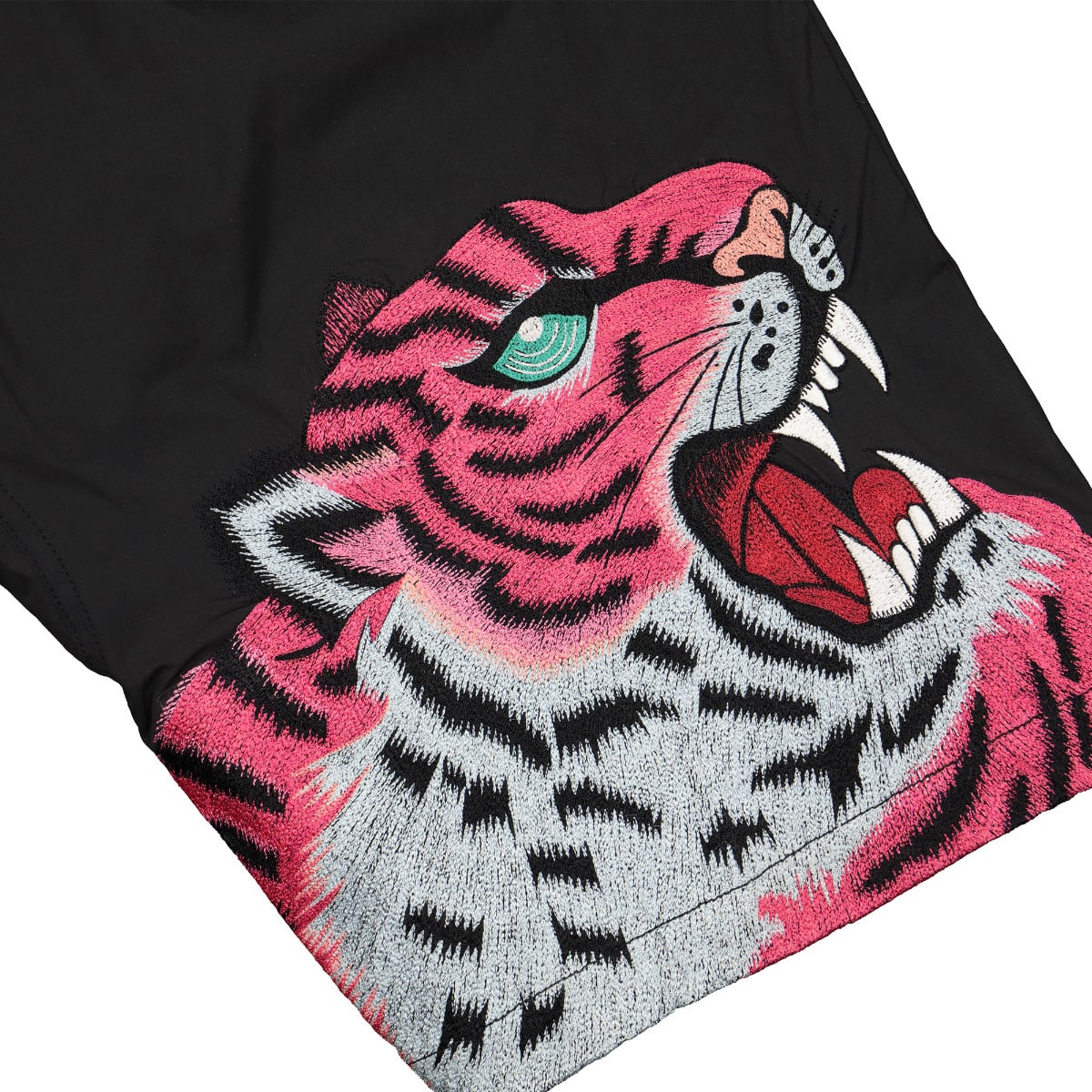 Maharishi Tiger Invasion Snoshorts Black Shorts Close-up | Overkill