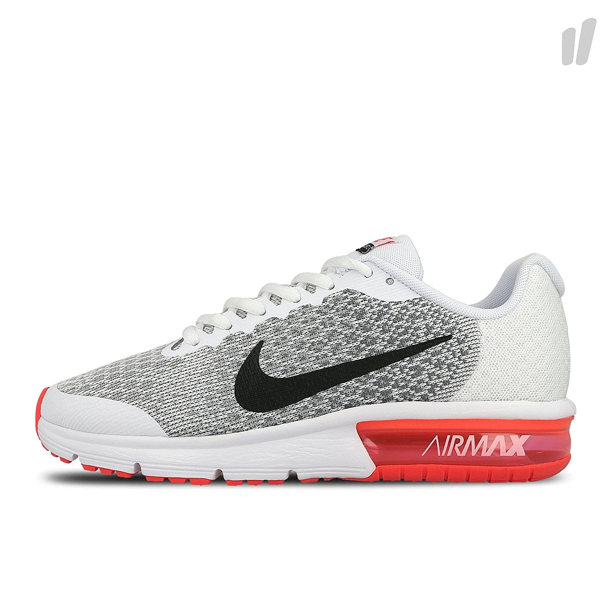 Nike air max sequent 2 gs White-Black - Bright Crimson Sneakers 869993 100 | Overkill