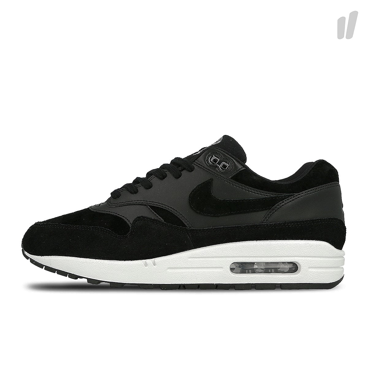 Nike air max 1 premium Black / Chrome - Off White Low Top Sneakers 875844 001 | Overkill