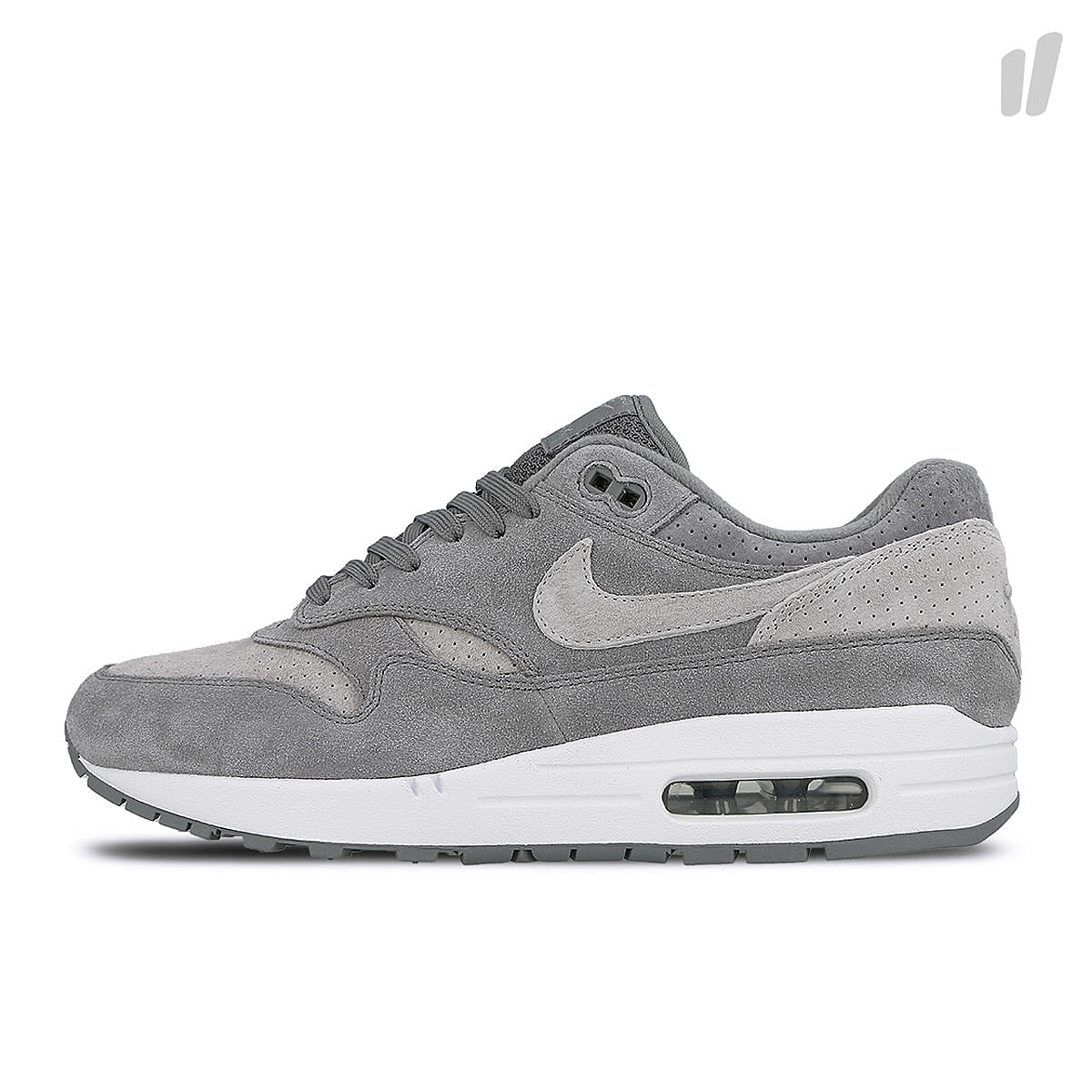 Nike air max 1 premium Cool Grey / Wolf Grey - White Low Top Sneakers 875844 005 | Overkill