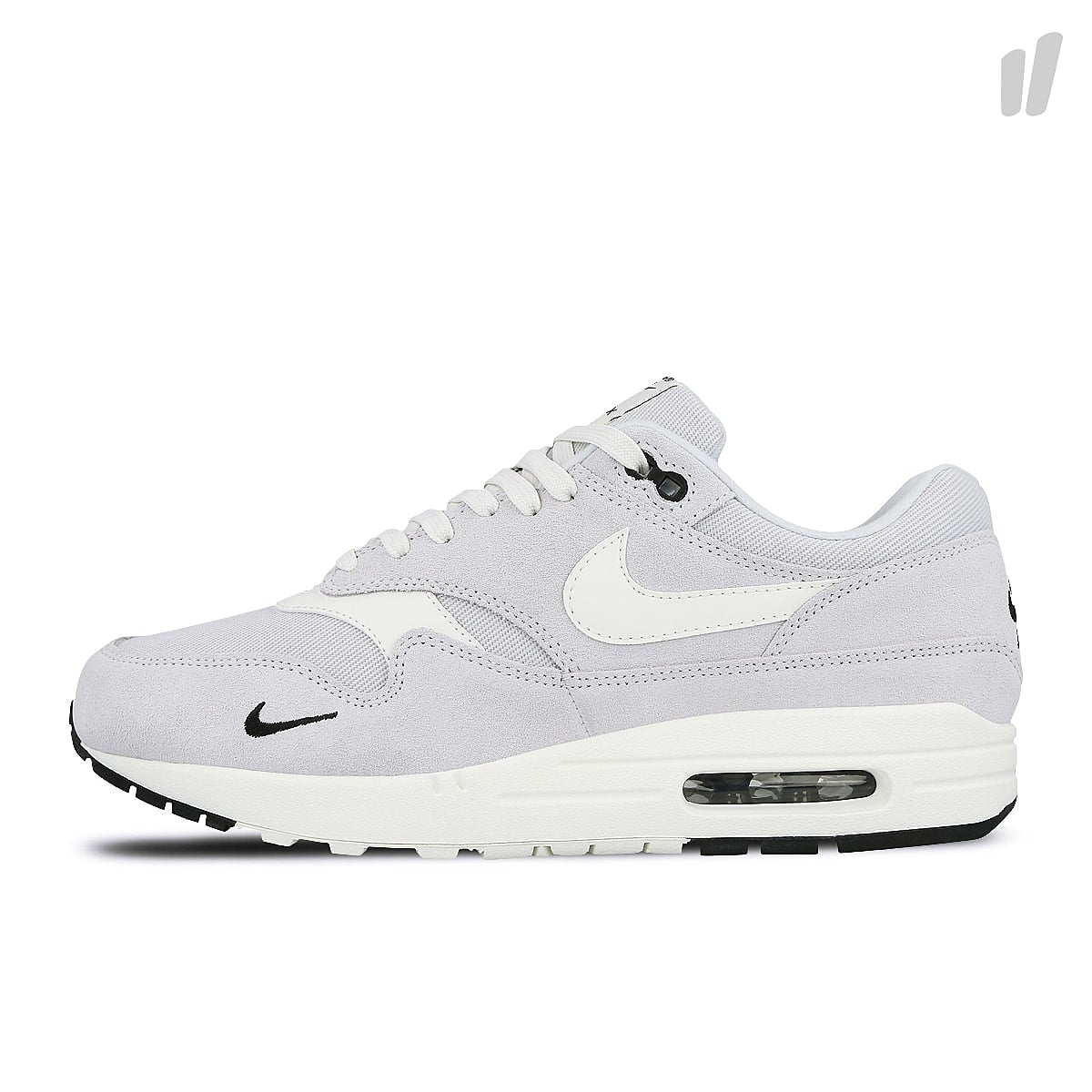 Nike air max 1 premium Pure Platinum-Sail - Black - White Low Top Sneakers 875844 006 | Overkill
