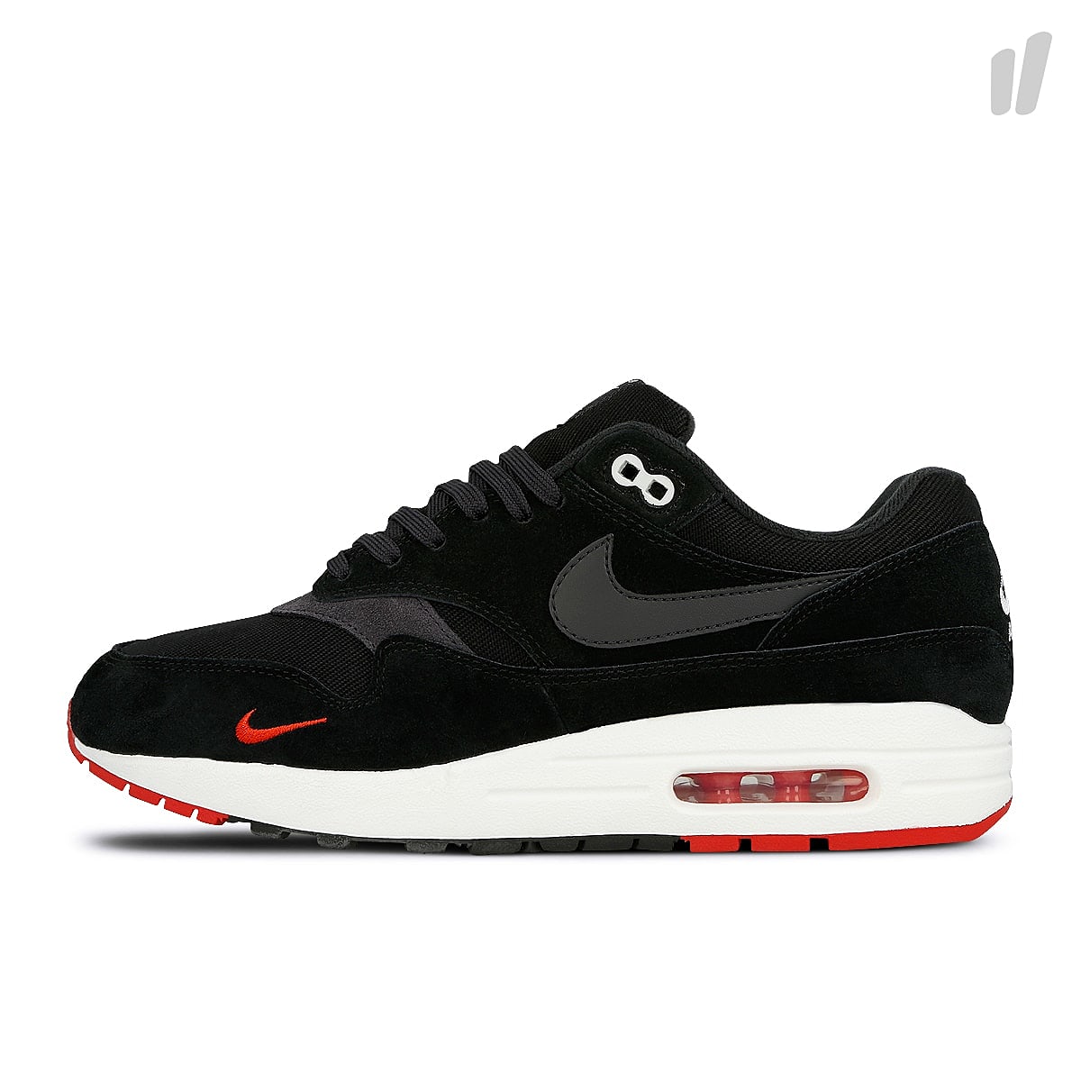 Nike air max 1 premium Black-Oil Grey - University Red - Sail Low Top Sneakers 875844 007 | Overkill