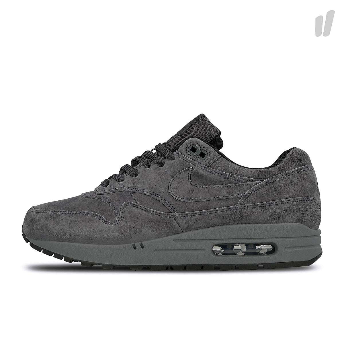 Nike air max 1 premium Anthracite / Anthracite - Black Dark Grey Low Top Sneakers 875844 010 | Overkill