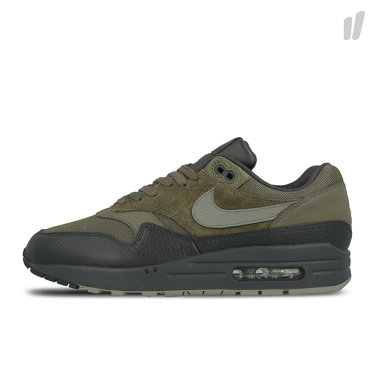 Nike air max 1 premium Medium Olive / Dark Stucco - Anthracite Low Top Sneakers 875844 201 | Overkill